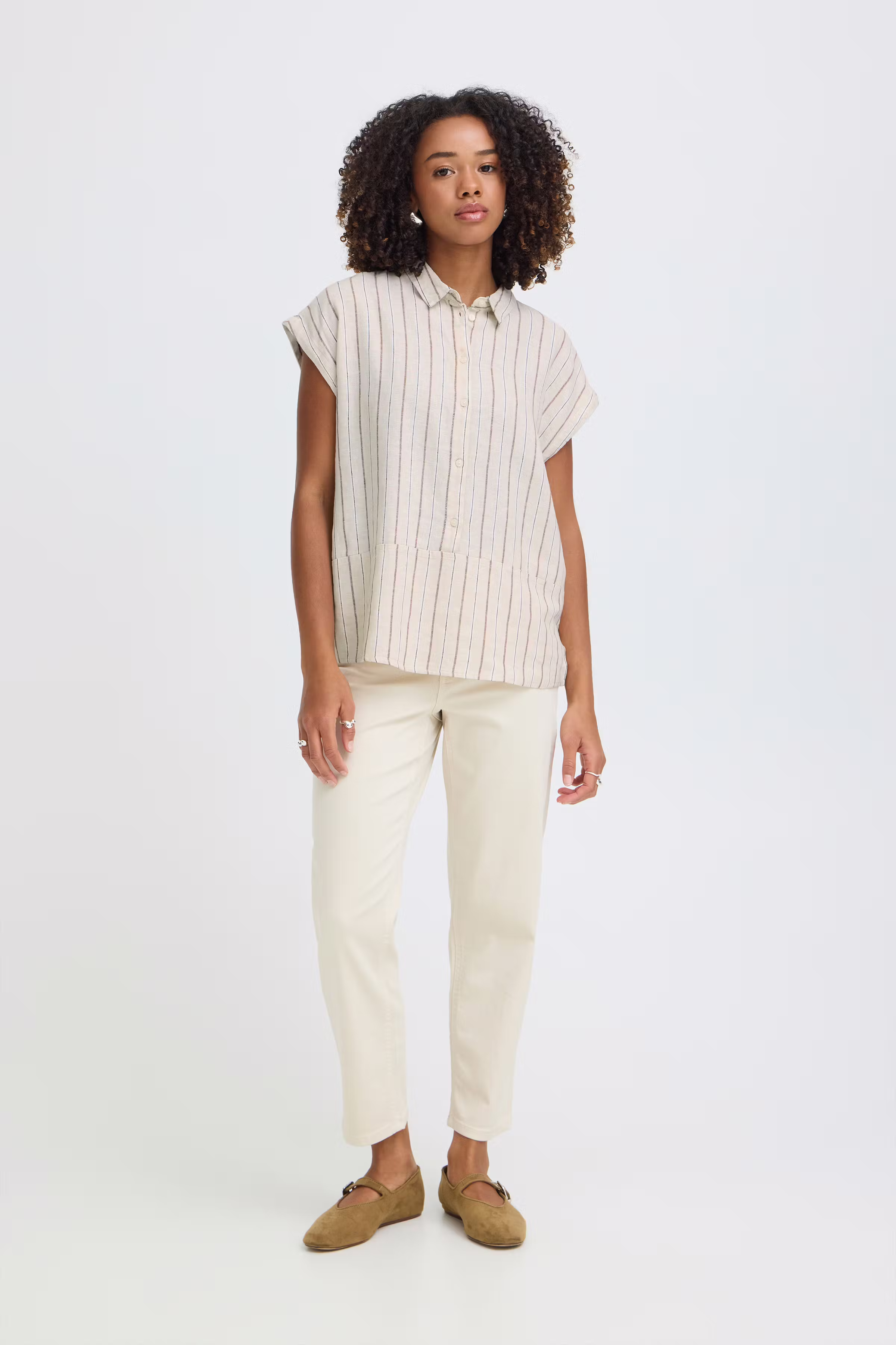 IHLINNO Kortermet bluse LOOKBOOK FRONT 20122922-900005560