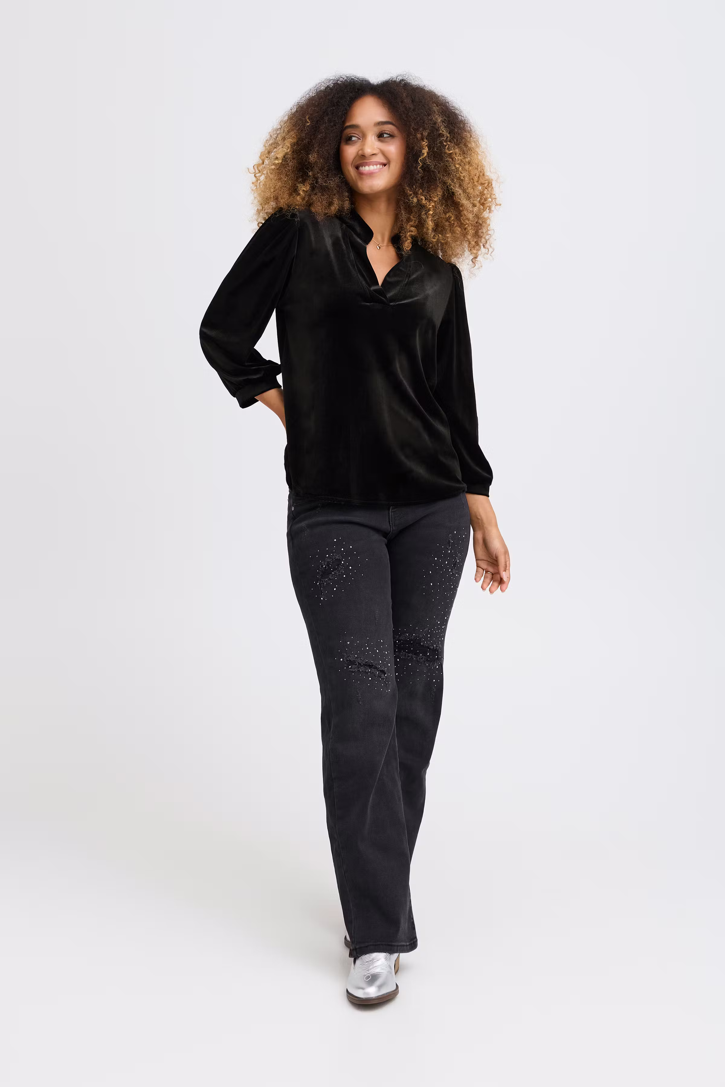 SBVELVETTA Bluse LOOKBOOK FRONT 22100855-190303