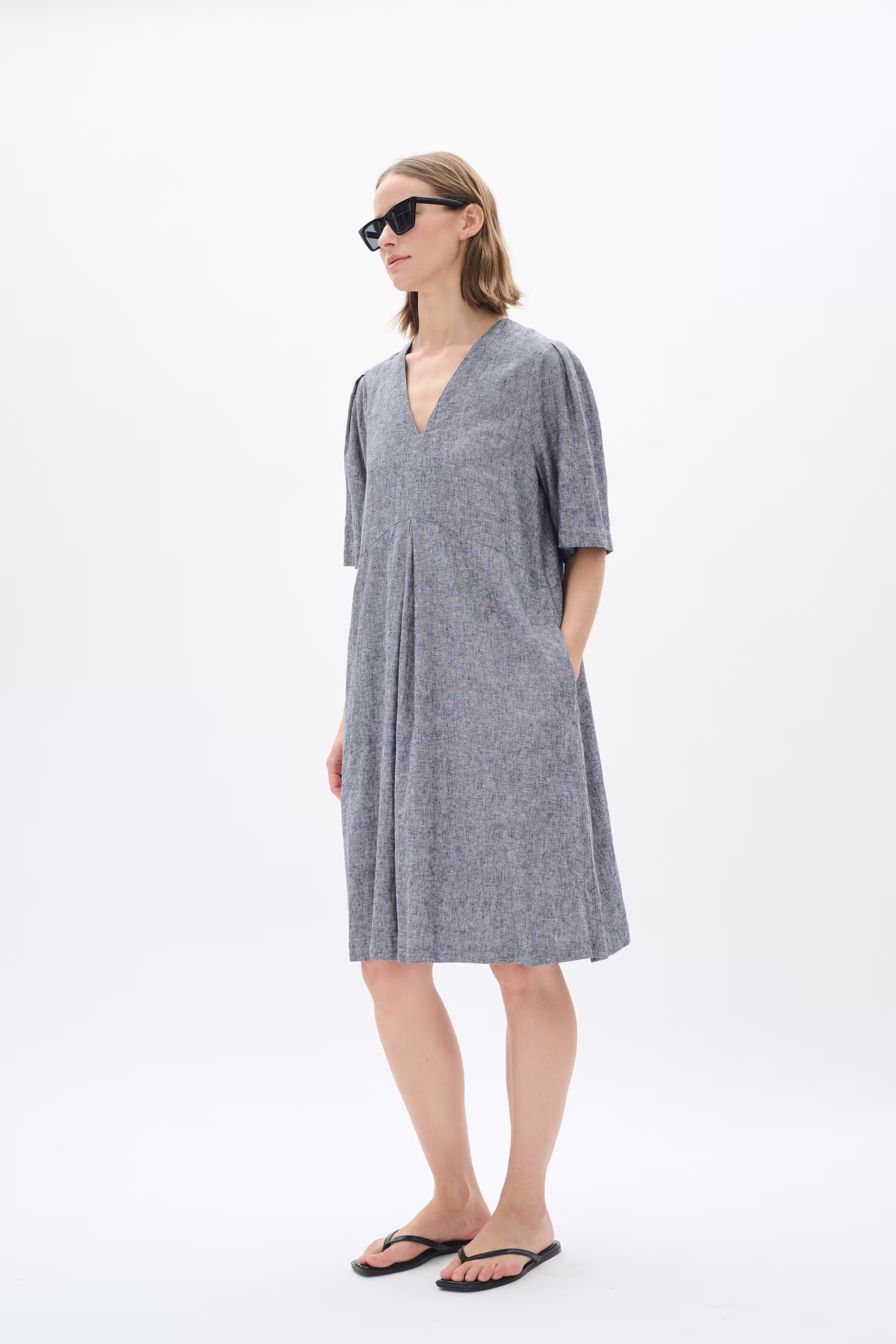 RimoneIW Linen Dress LOOKBOOK FRONT 30110365-302004
