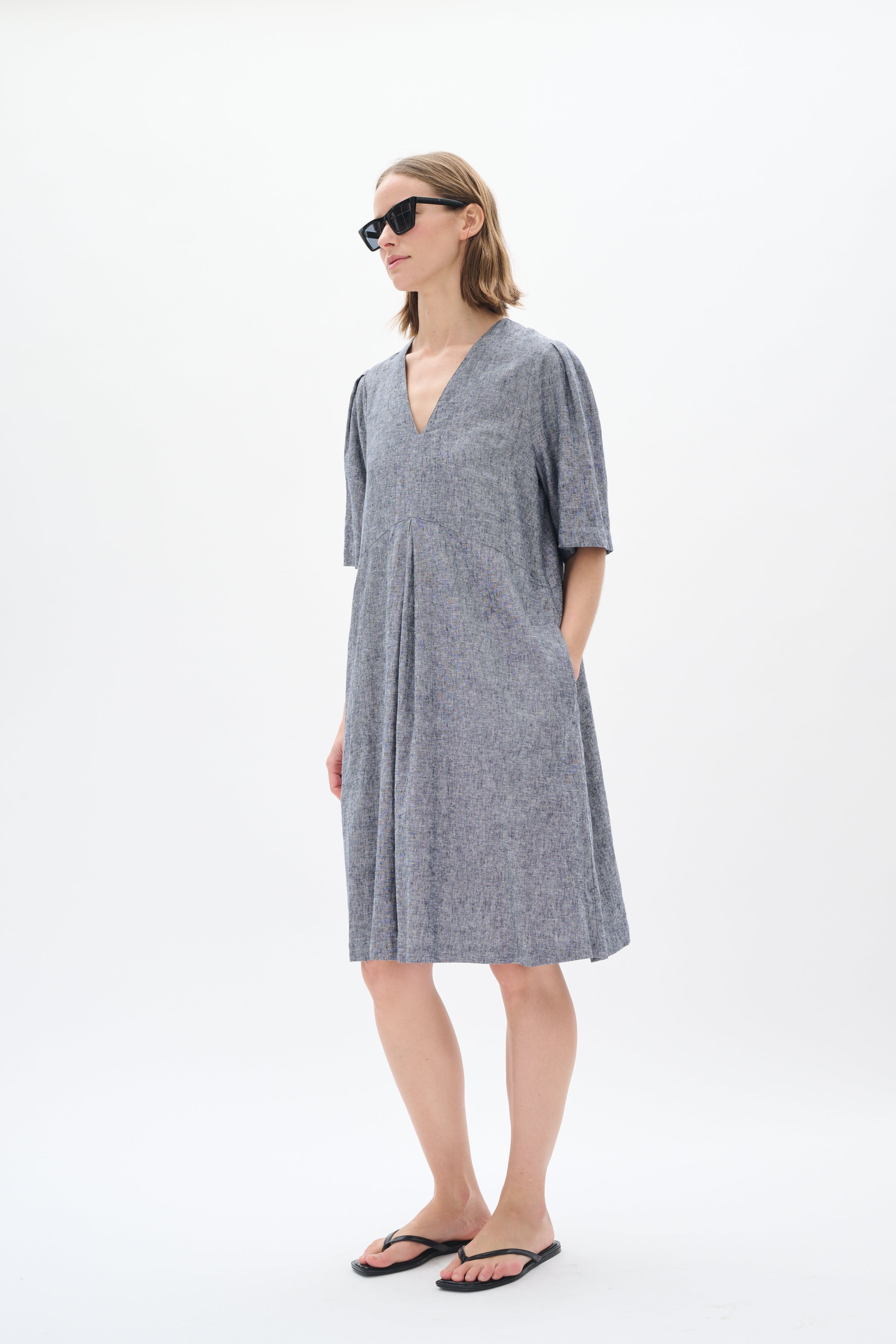RimoneIW Linen Dress LOOKBOOK FRONT 30110365-302004