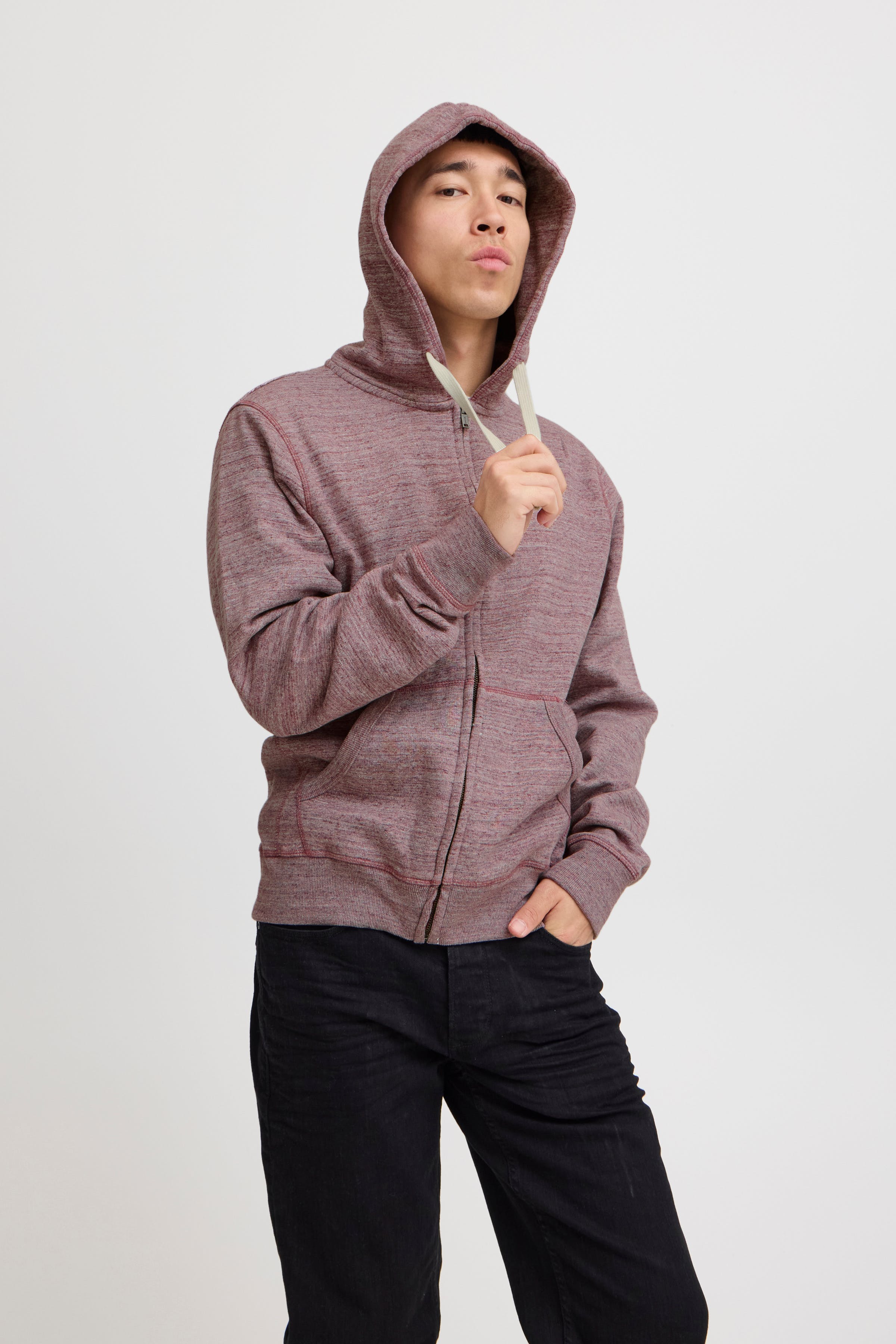 Hoodie med glidelås LOCATION NONE 20706981-73812