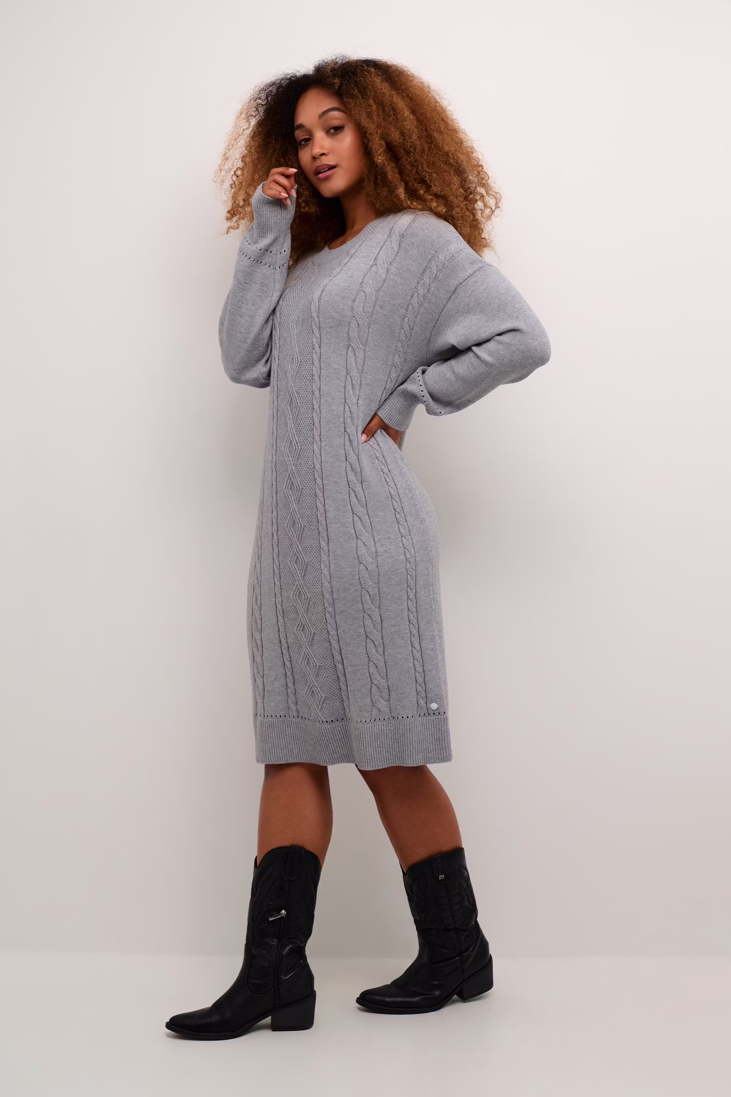 CRDela Strikkjole LOOKBOOK FRONT 10612876-100391