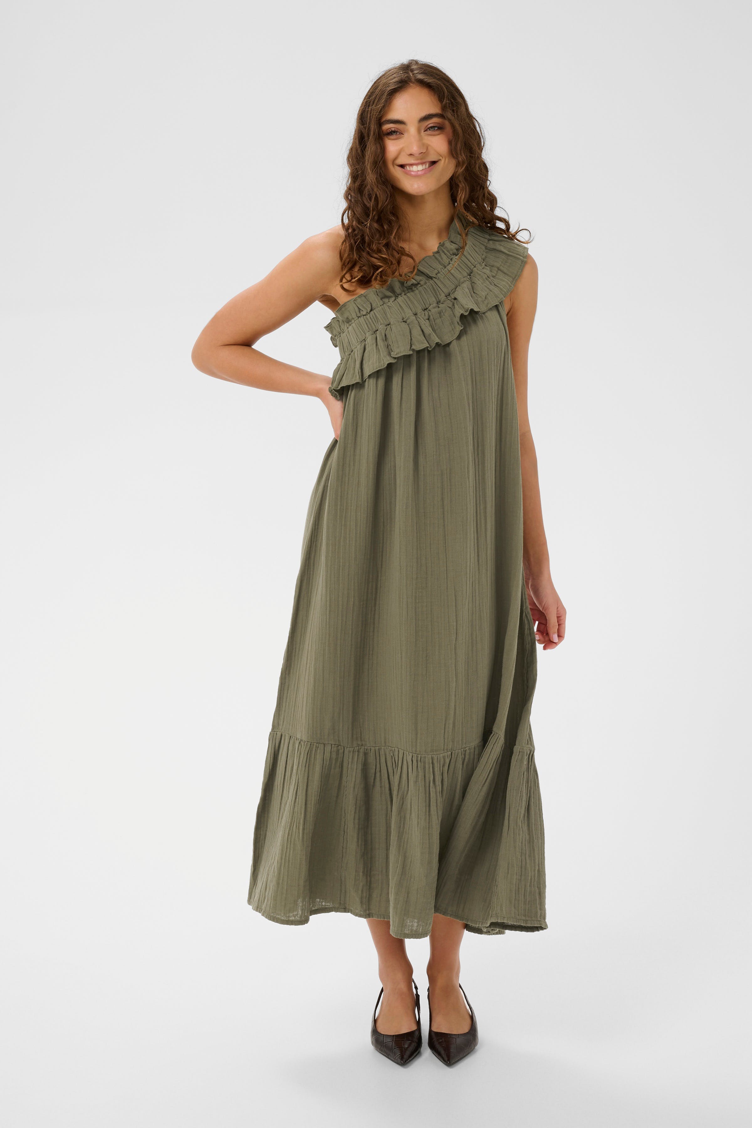 CUelina One-shoulder Kjole LOOKBOOK FRONT 50110614-170517