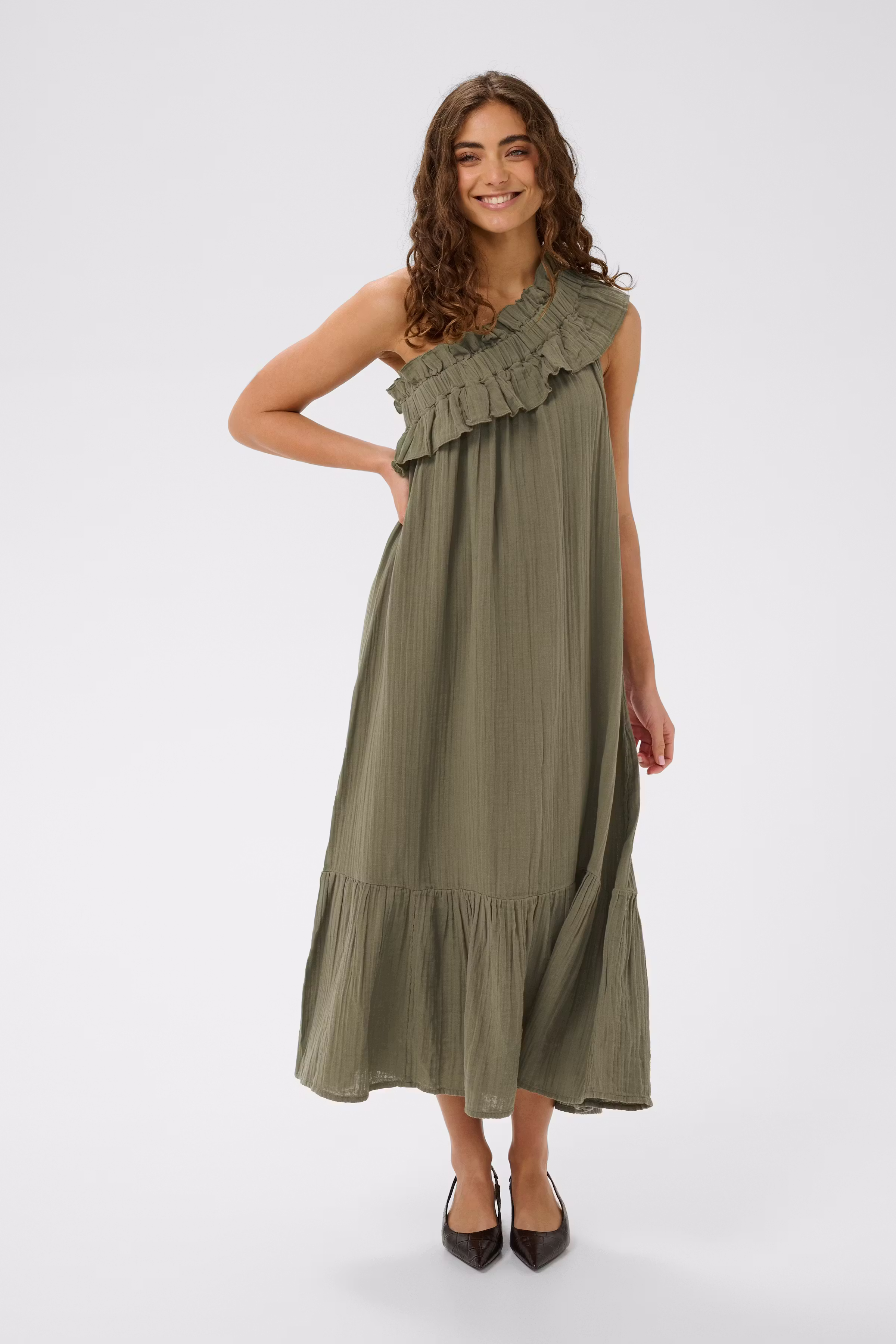 CUelina One-shoulder Kjole LOOKBOOK FRONT 50110614-170517