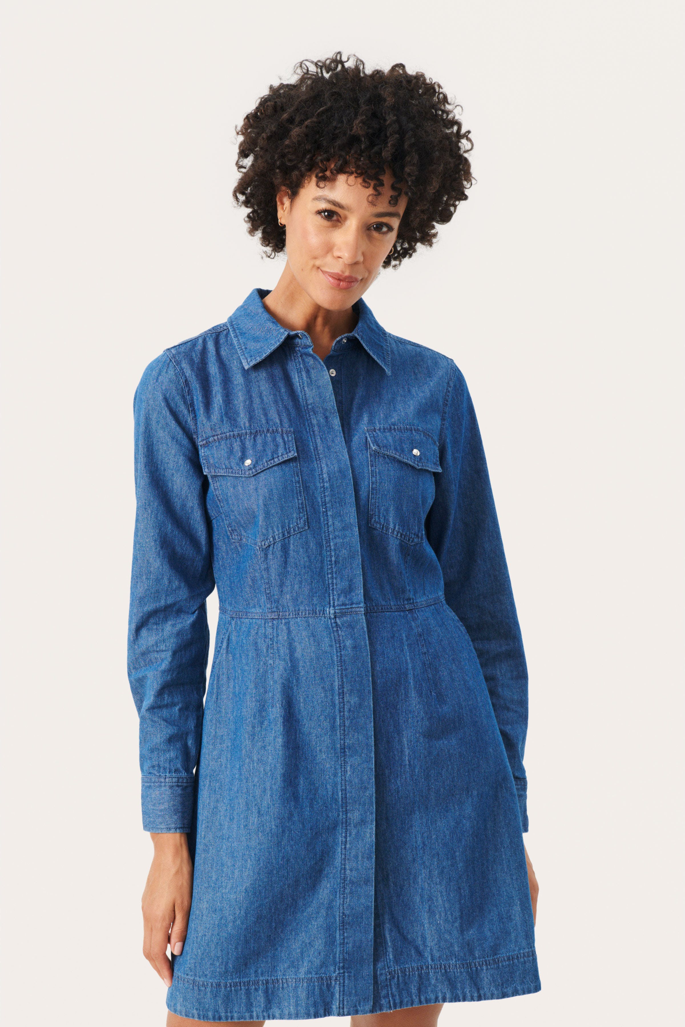 FrejaPW Jeanskleid LOOKBOOK FRONT 30308280-300145