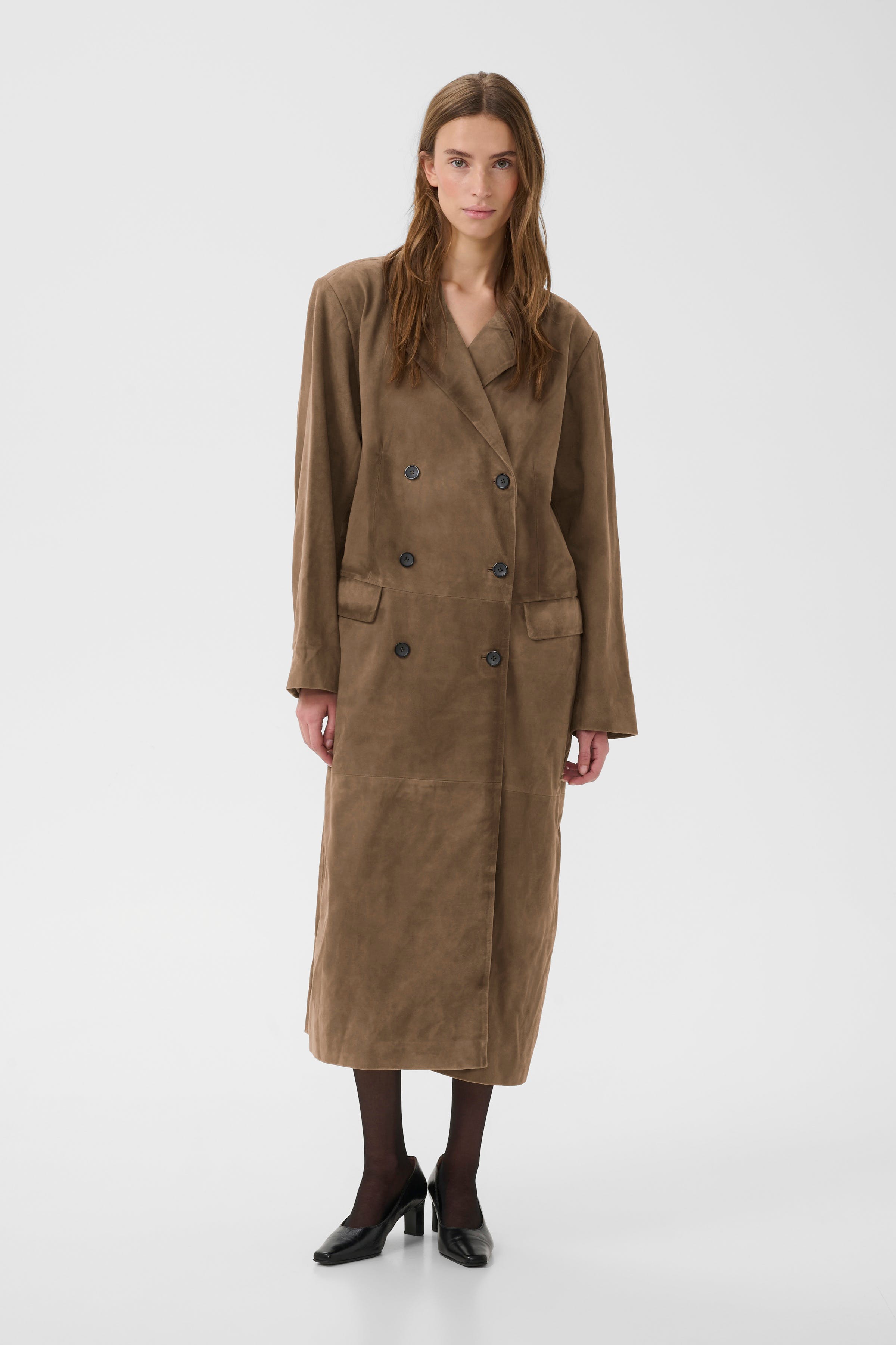 KBTammie Suede coat LOOKBOOK FRONT 10105330-190809