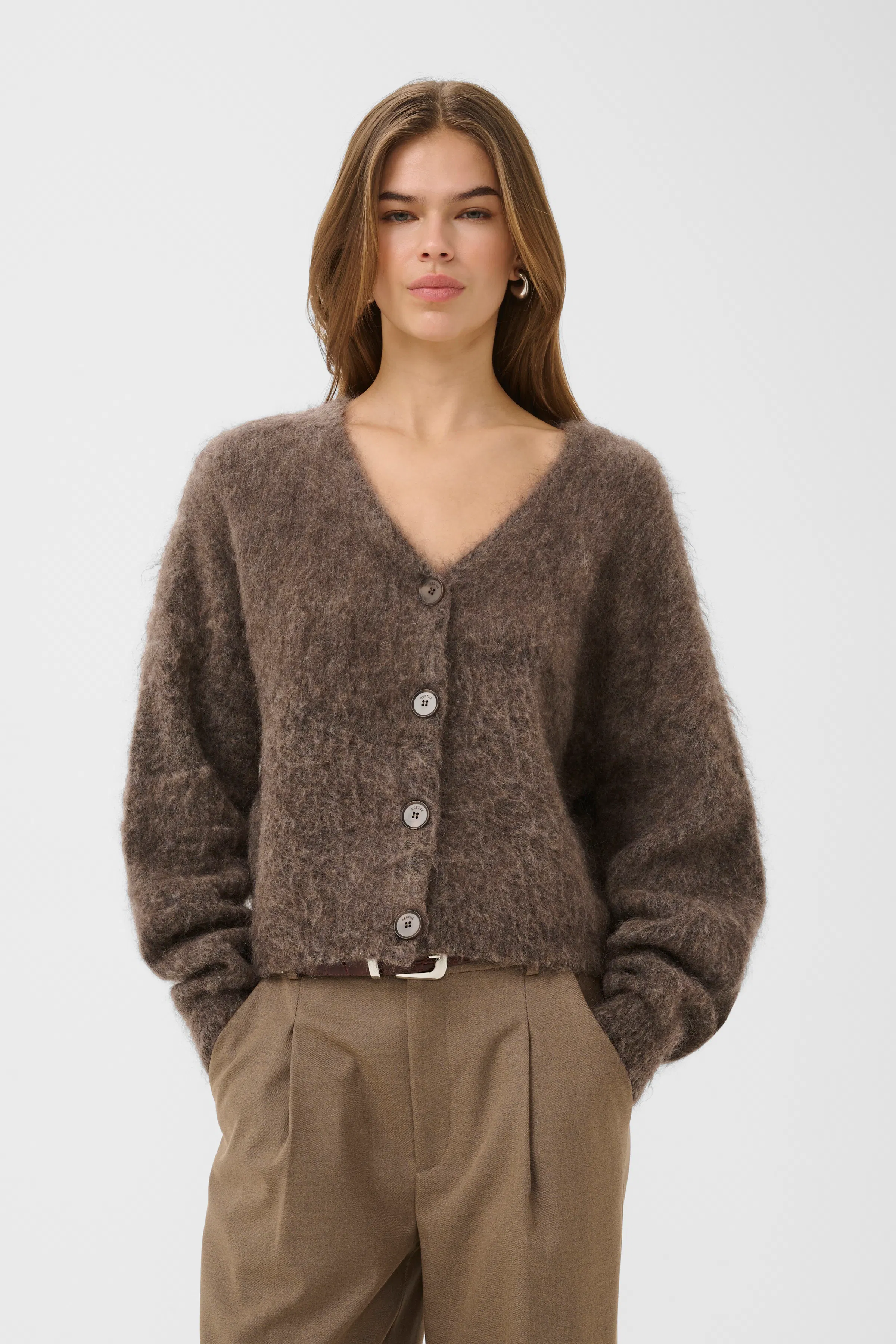 トップス THE TOE Eltz Shaggy Cardigan GZdebbie Cardigan in skycaptain mélange / blue colour