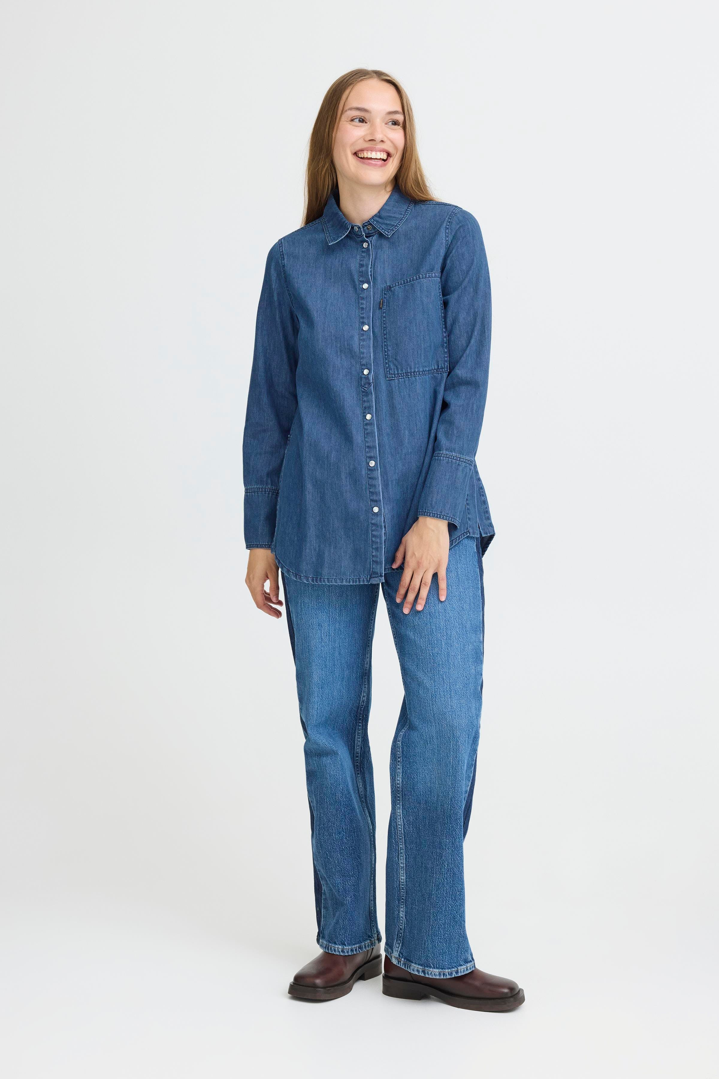 PZSYLVIE Skjorta LOOKBOOK FRONT 50209184-200005