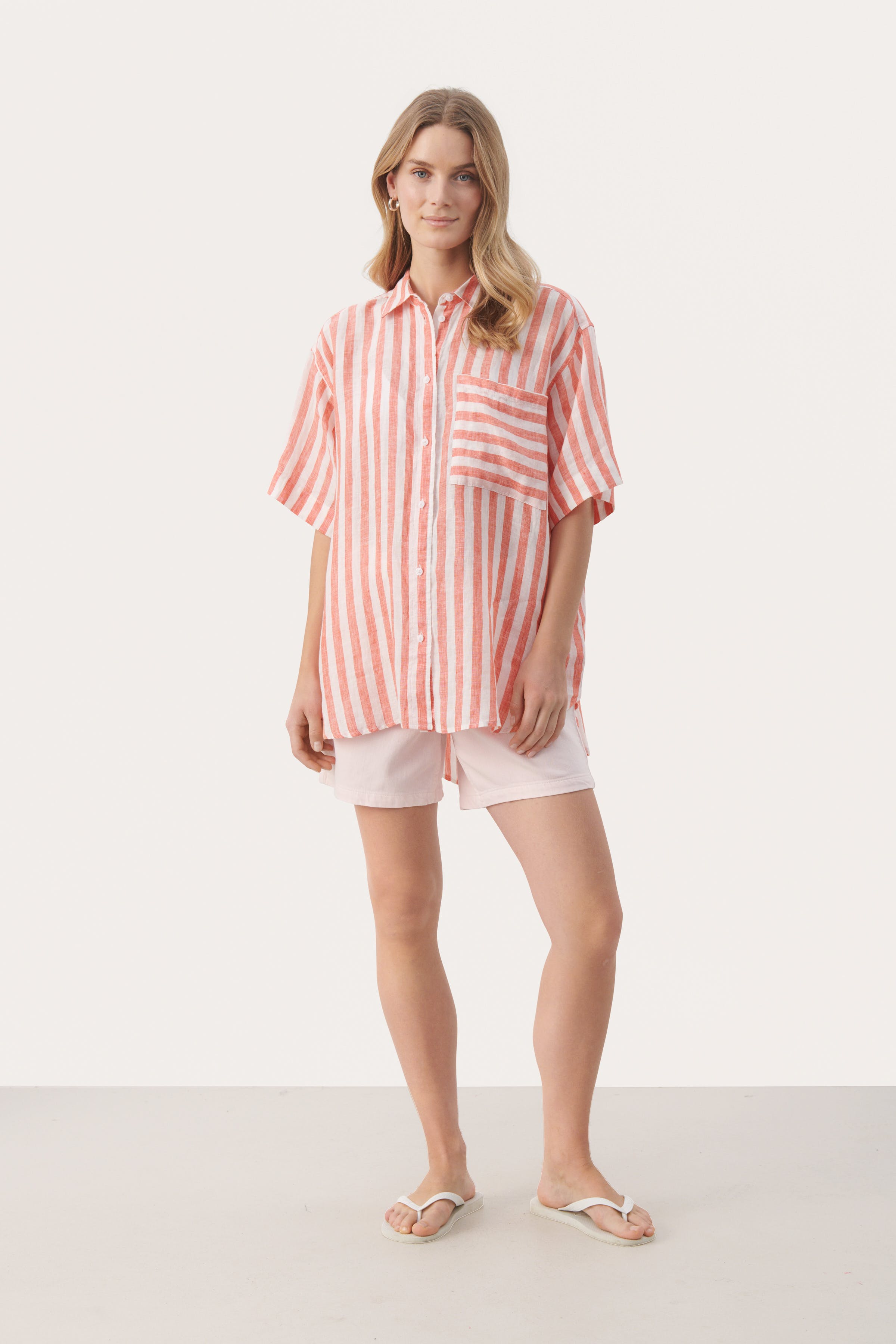 GarinePW Kortærmet hørskjorte LOOKBOOK FRONT 30308749-302909