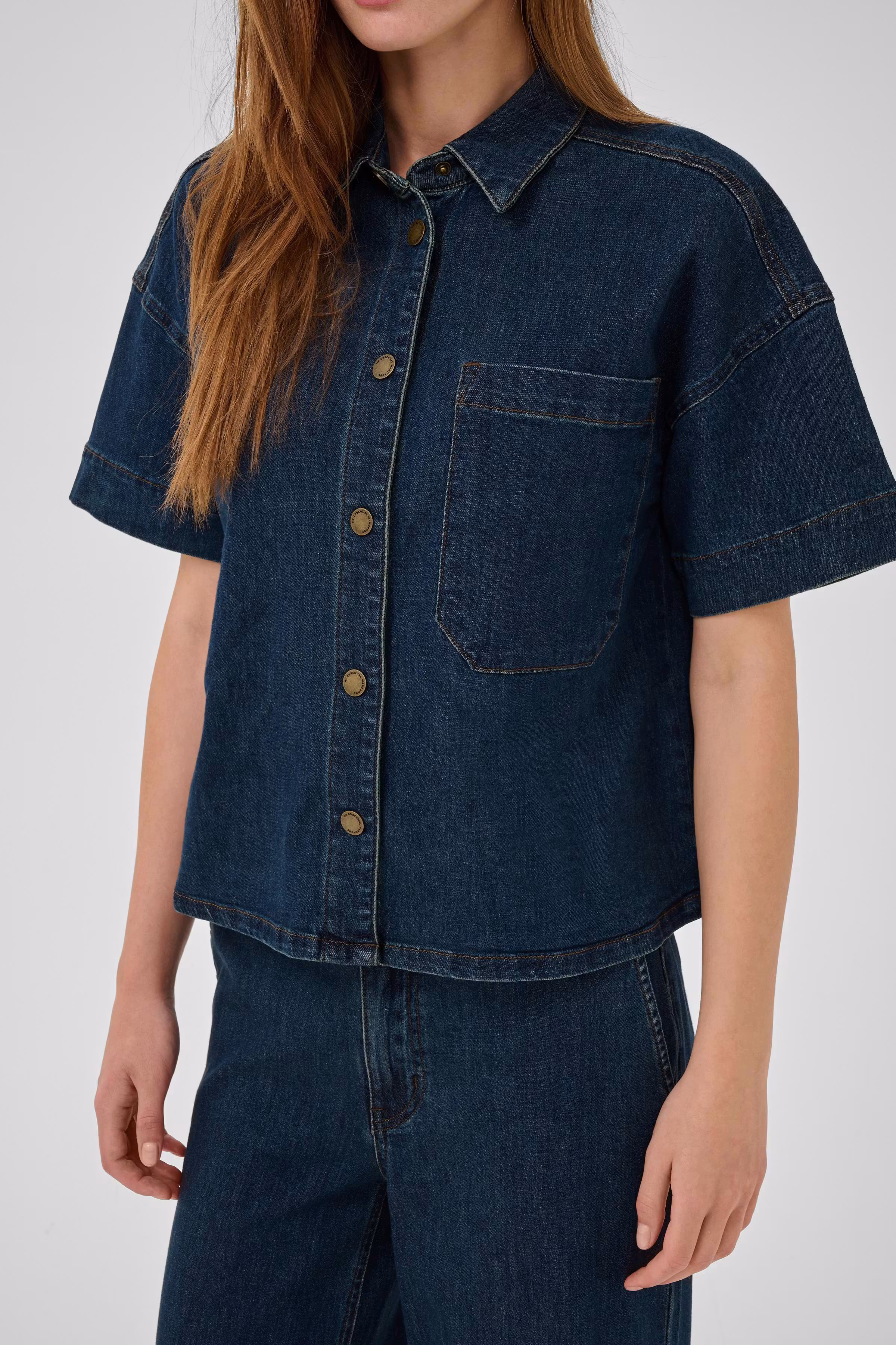 MWLinn Denim overhemd LOOKBOOK DETAIL 10705461-100061