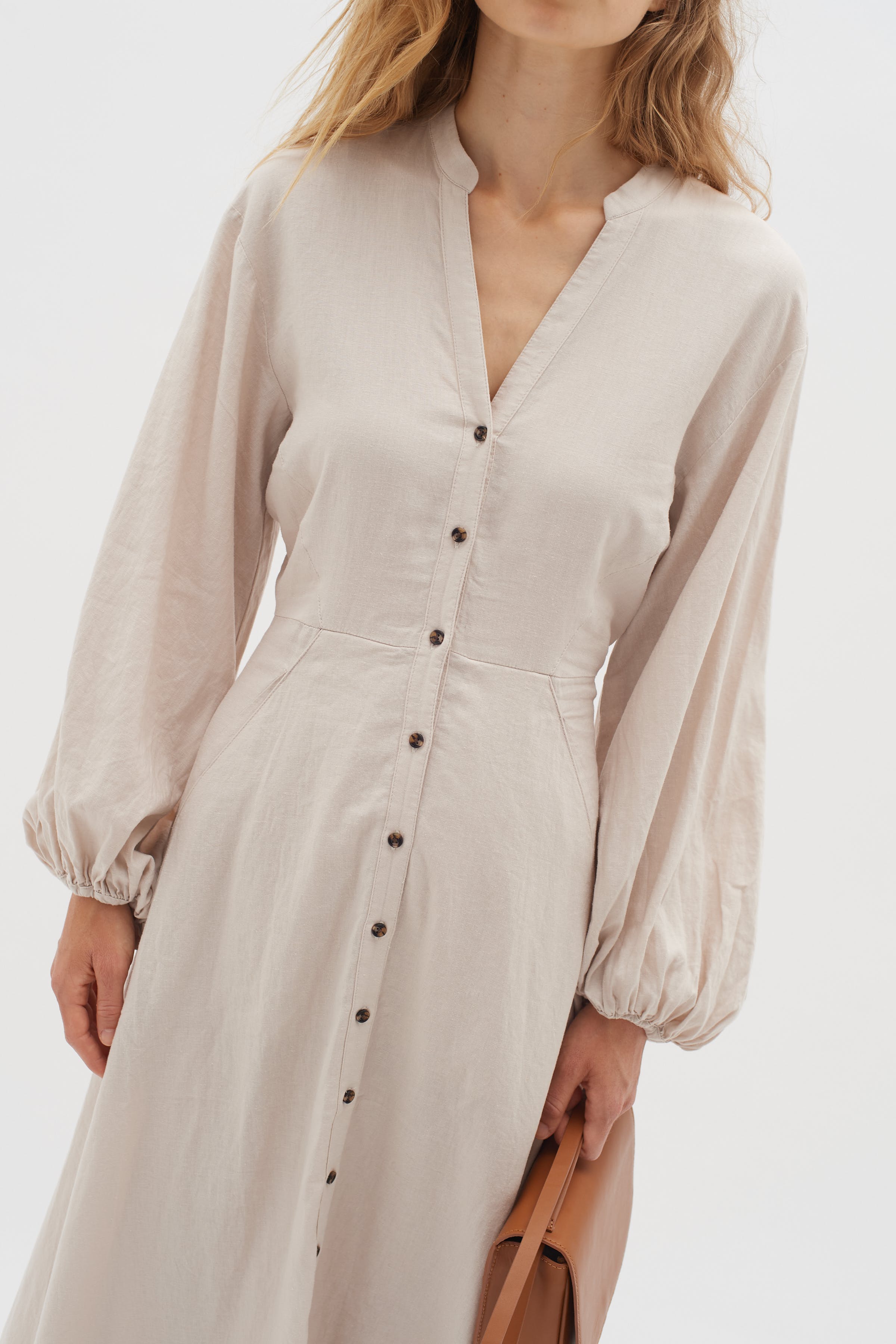 PattieIW Hør Kjole LOOKBOOK DETAIL 30109186-130403