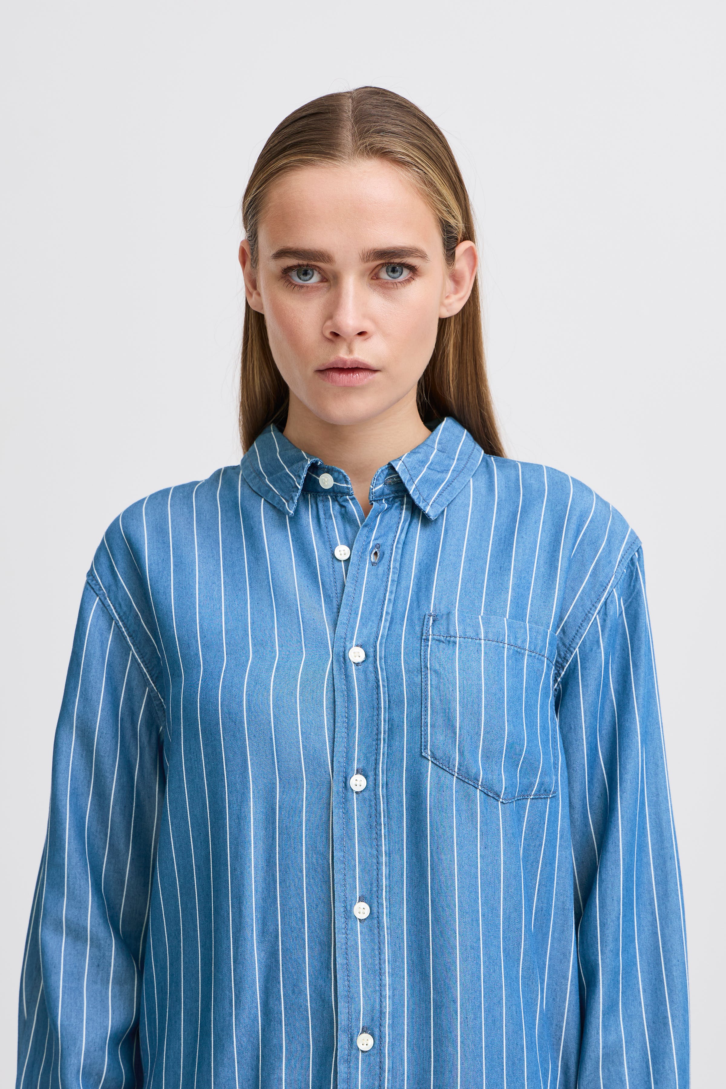 IHBECCOS Denimskjorta LOOKBOOK DETAIL 20122779-201166