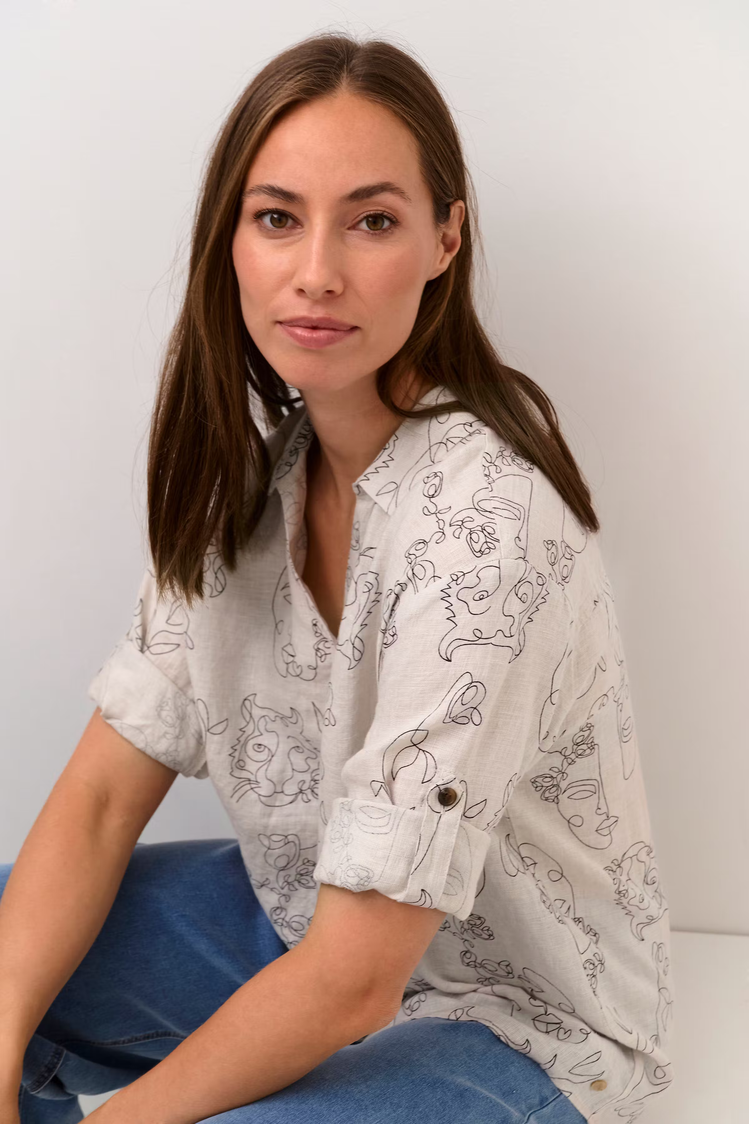 CRBellis Linne Skjorta LOOKBOOK DETAIL 10612267-105559