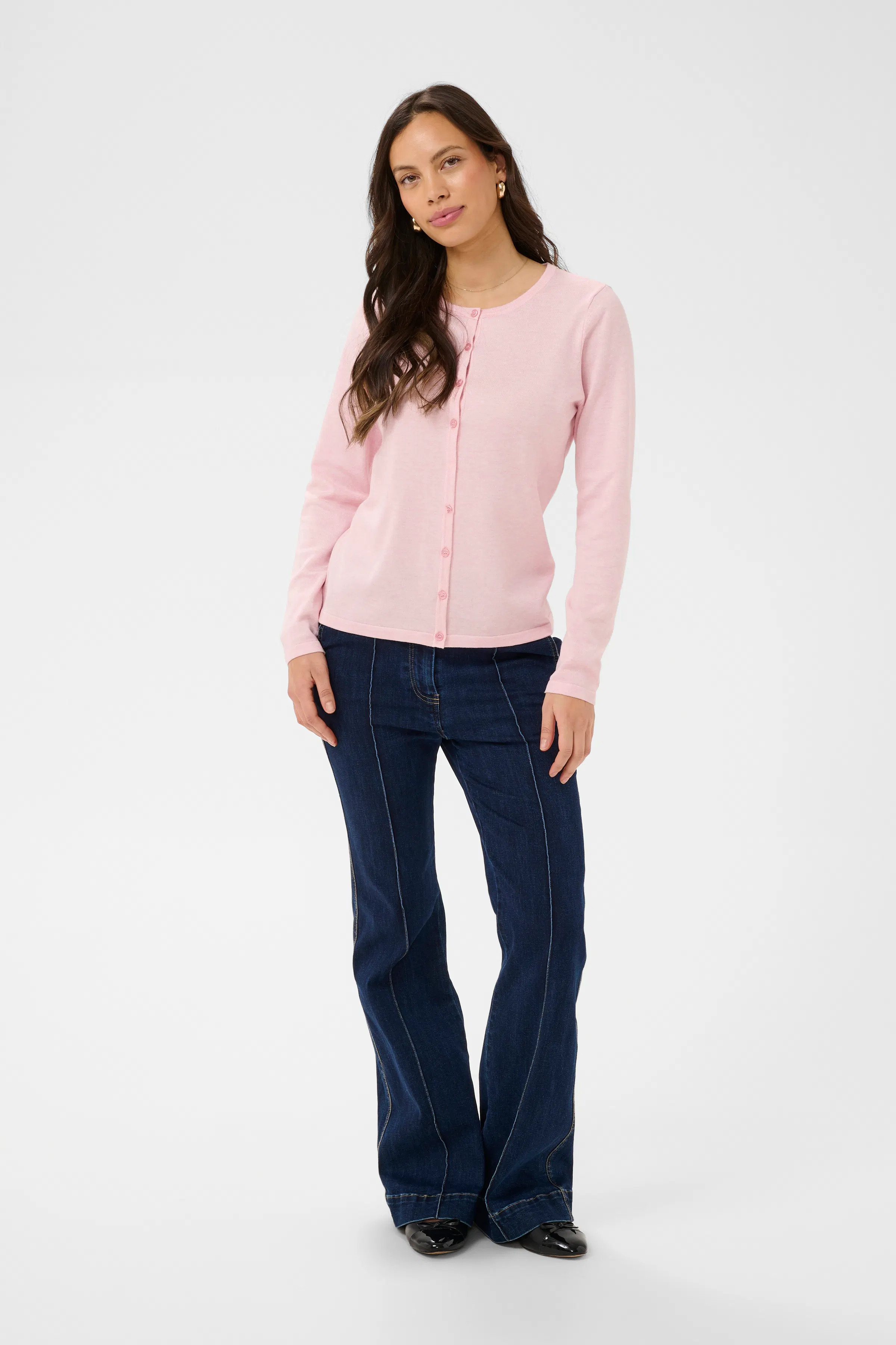 MilaSZ R-Neck Cardigan LOOKBOOK FRONT 30500005-1328071