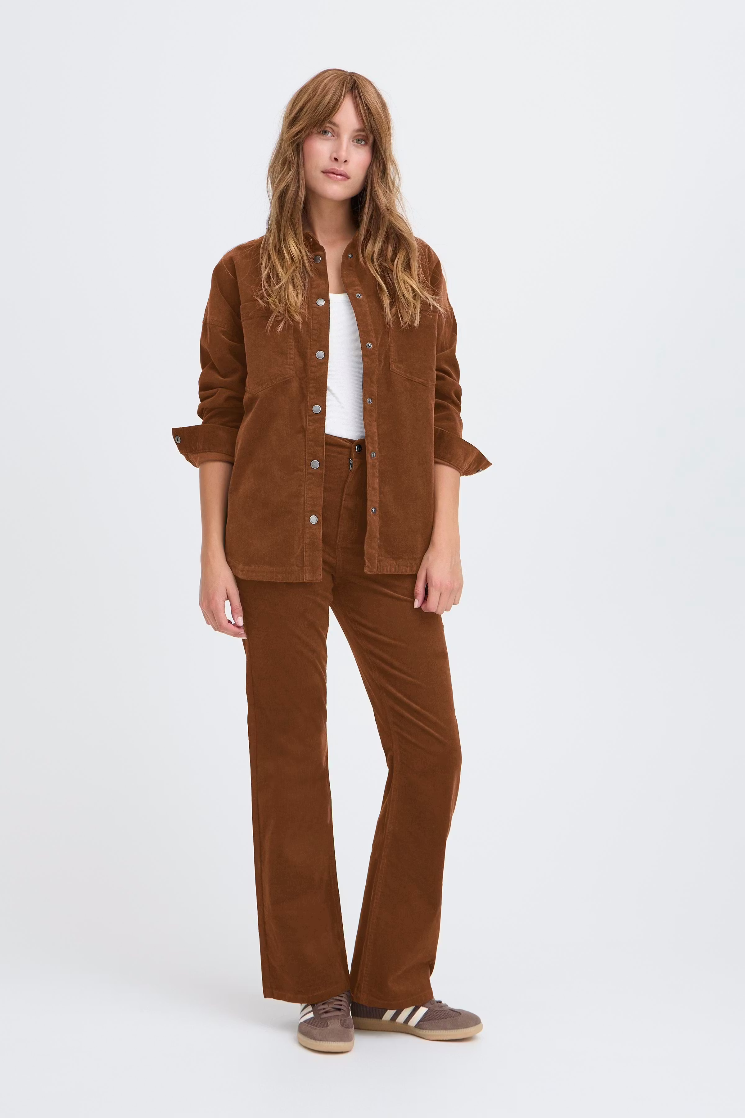 PZSALLY Ultra High Waist Bootcut Bukser LOOKBOOK FRONT 50210072-181027