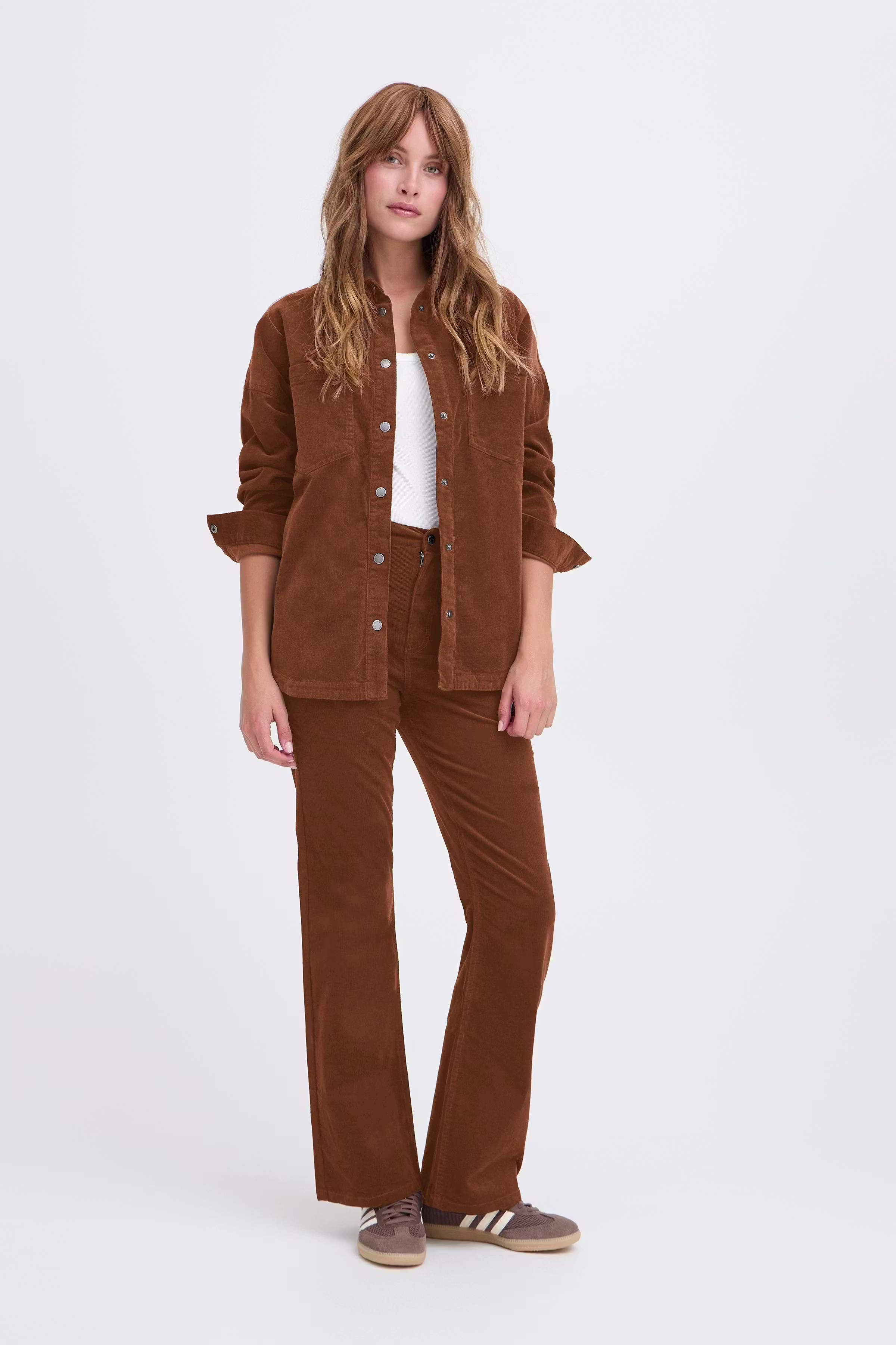 PZSALLY Ultra High Waist Bootcut Bukser LOOKBOOK FRONT 50210072-181027