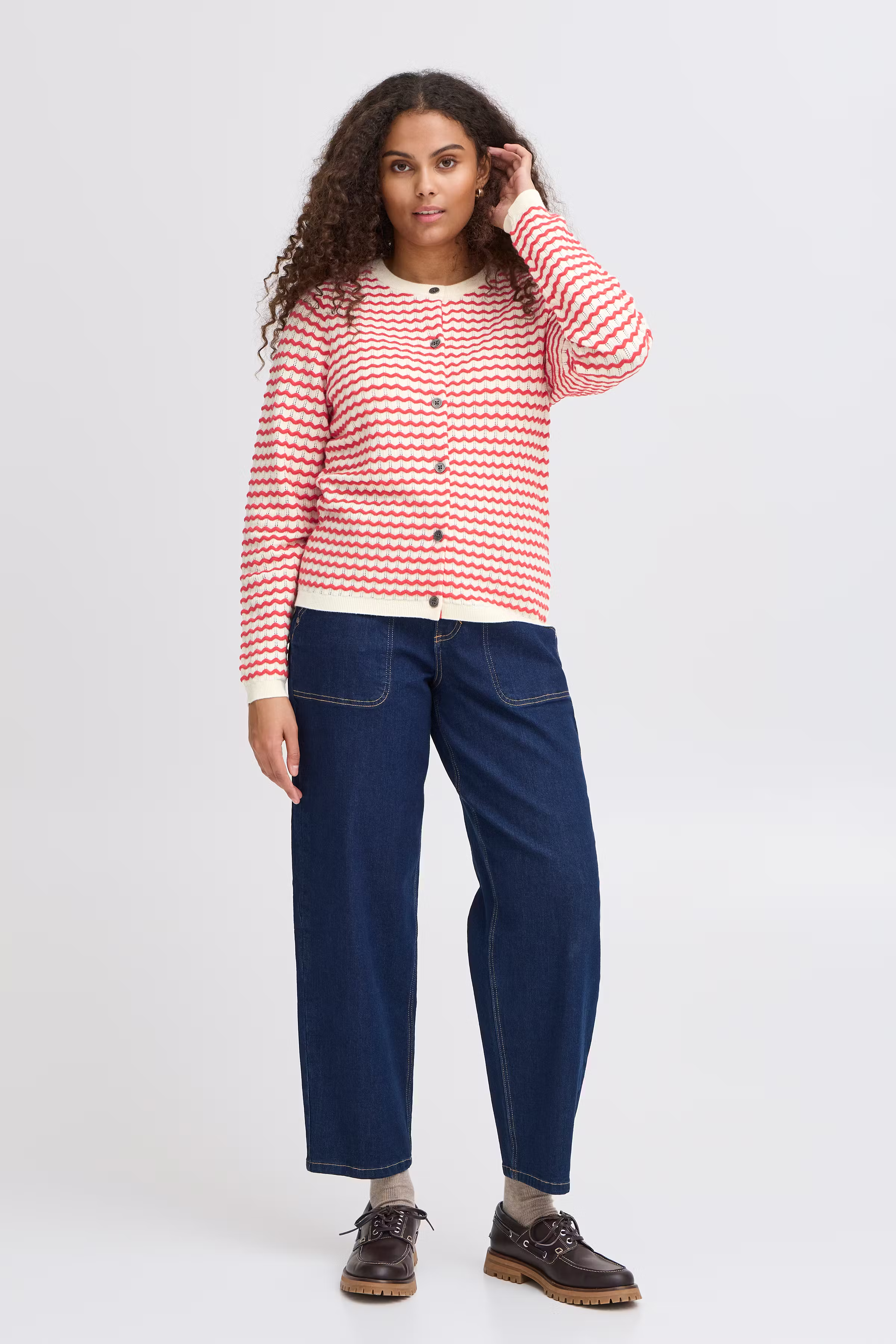FRLUMA Strikket cardigan LOOKBOOK FRONT 20615583-201203