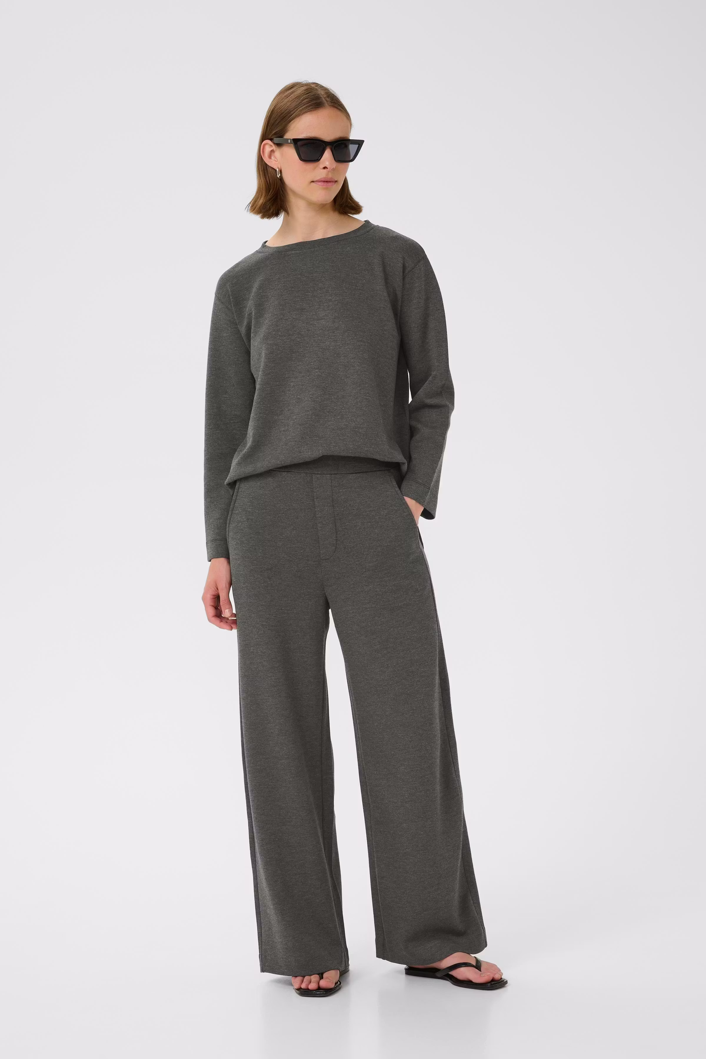 GincetteIW Melange Trousers LOOKBOOK FRONT 30110741-300596