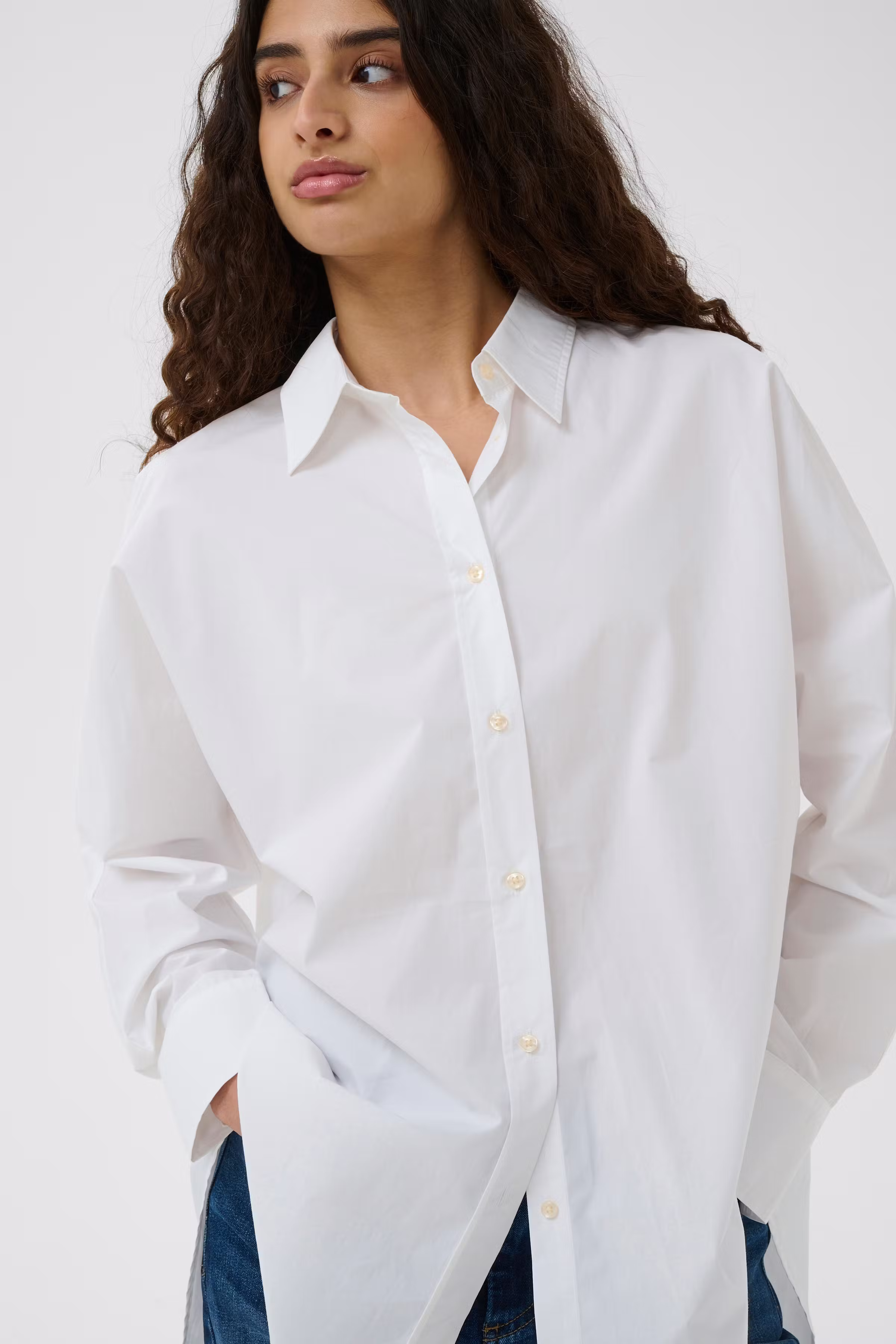 LELOIW Oversize Poplin Skjorte LOOKBOOK DETAIL 30112345-300001