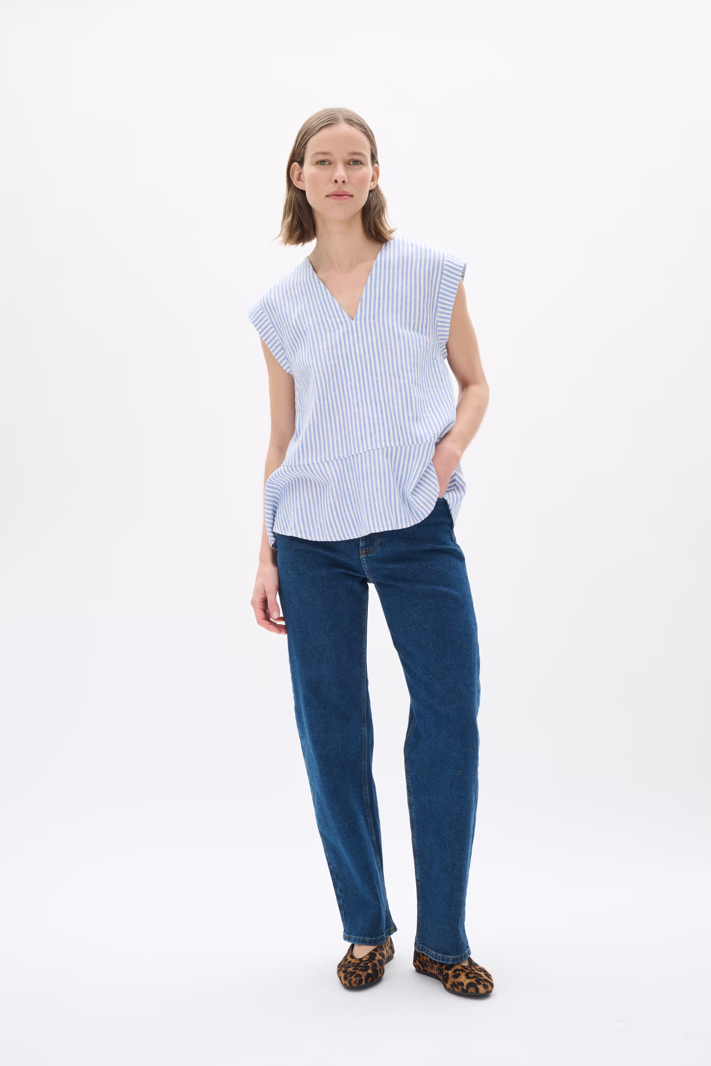 RimoneIW Hør Top LOOKBOOK FRONT 30110361-300012