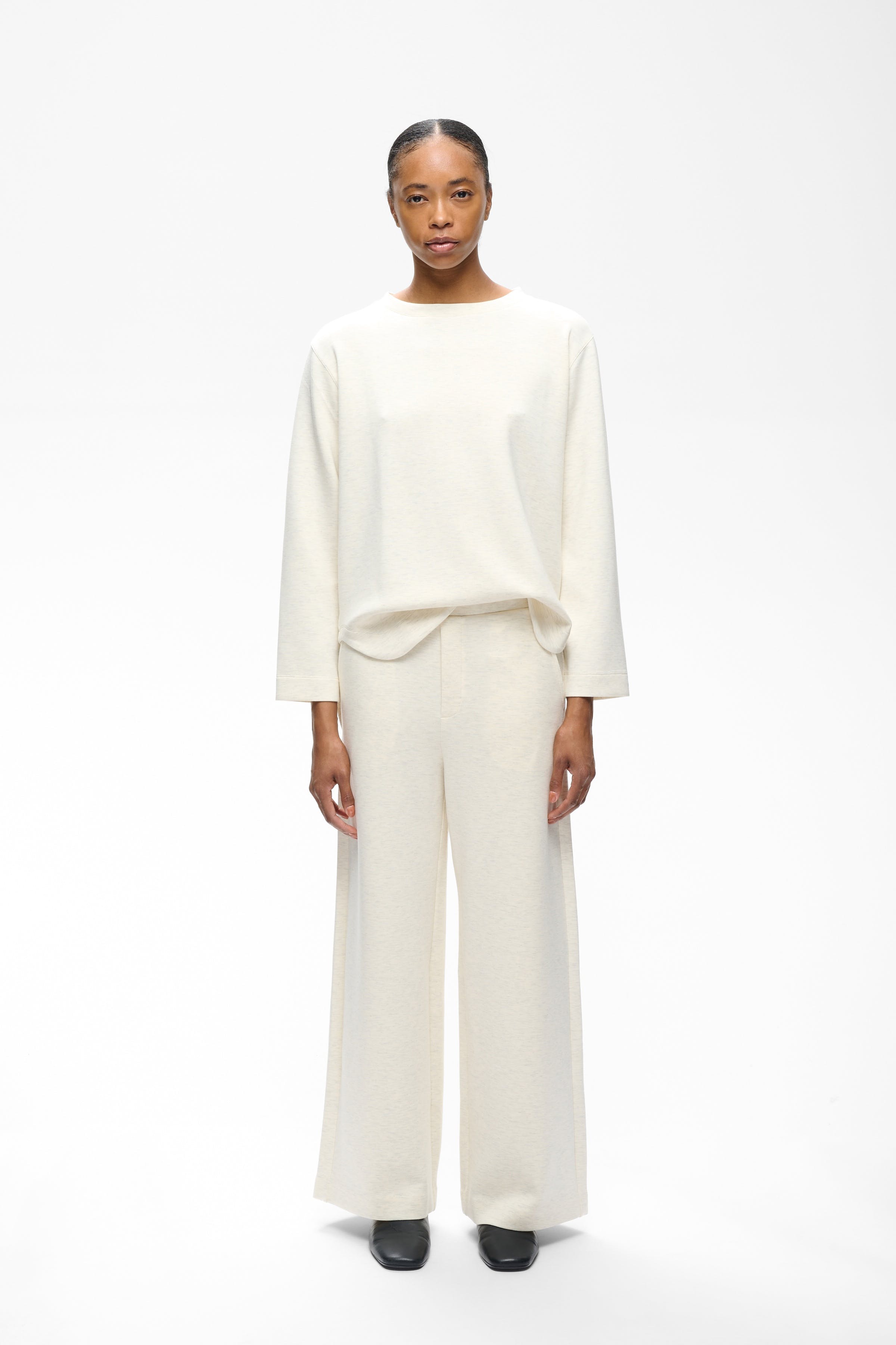 GincetteIW Melange Bukser LOOKBOOK FRONT 30110741-300597