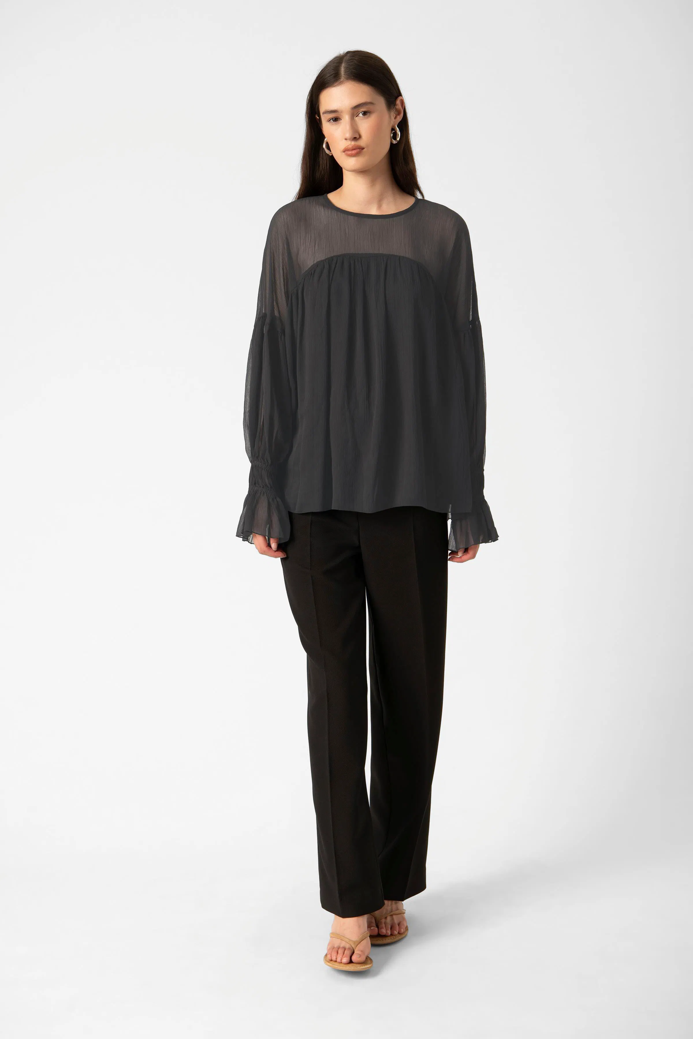 SLHarietta Bluse LOOKBOOK FRONT 30408815-194008