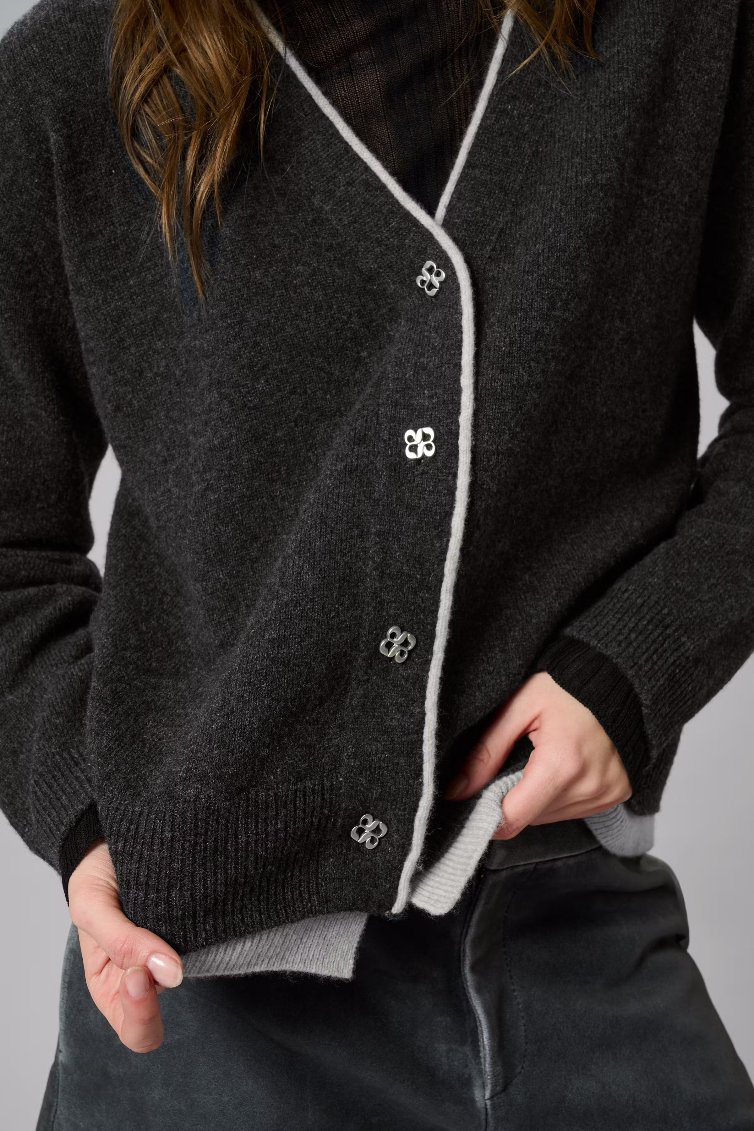 MWTracy Cardigan i 100% uld LOOKBOOK DETAIL 10705366-100379