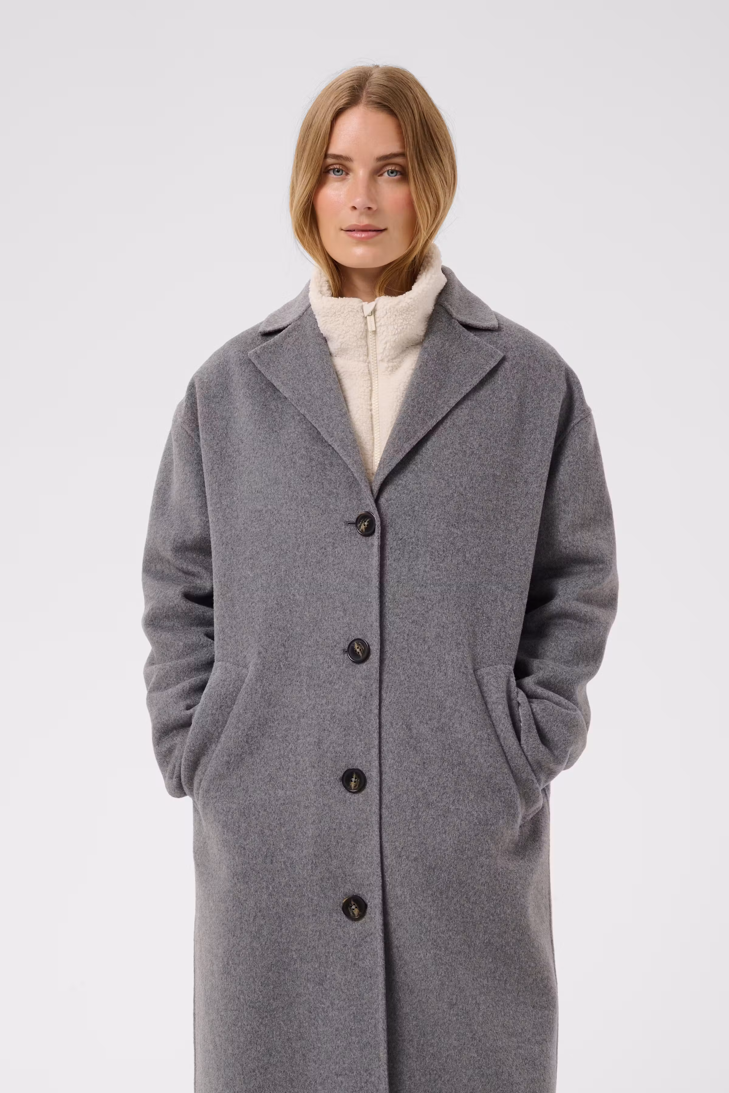 SamiaPW Fleece-Kragen LOOKBOOK FRONT 30309778-130000
