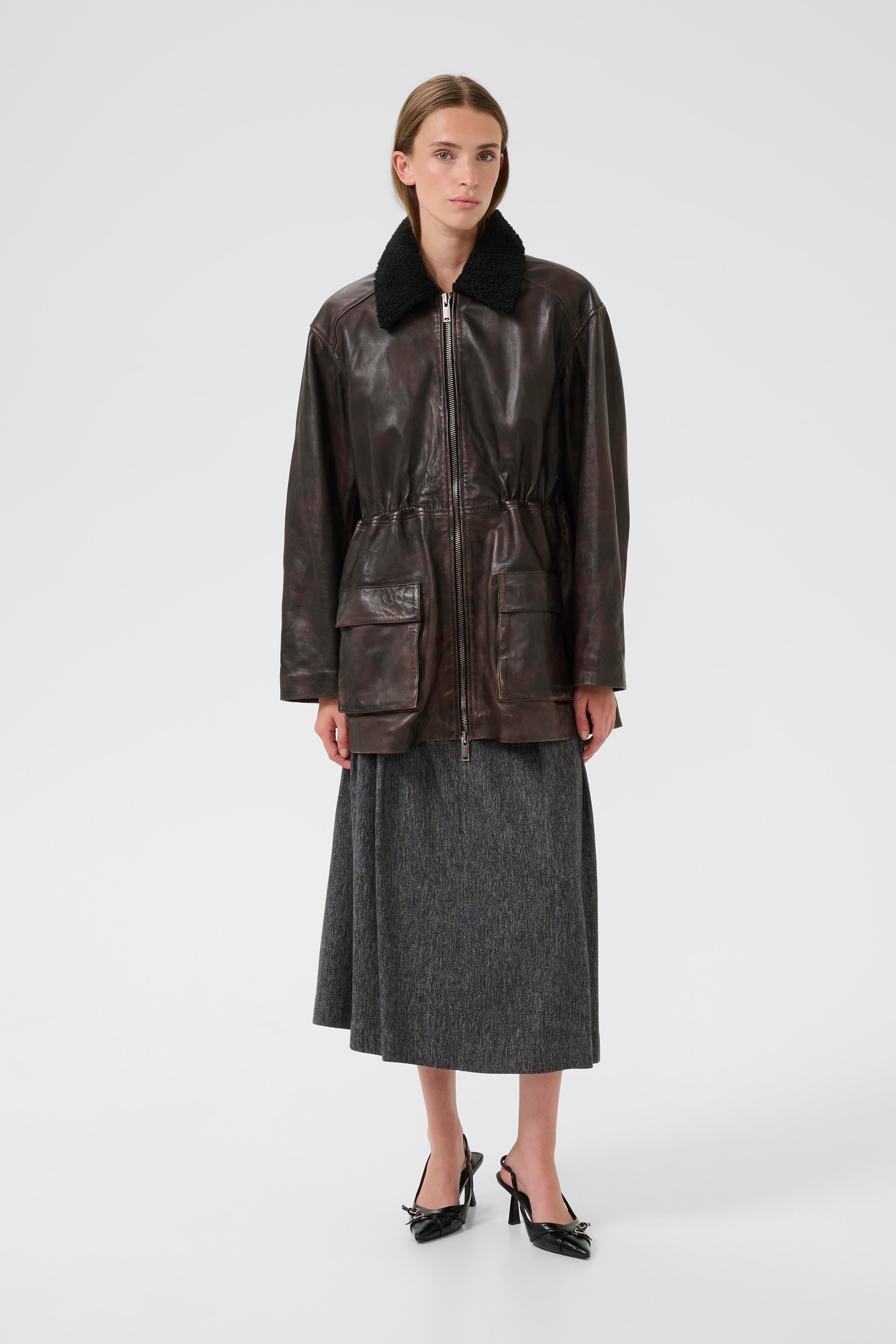 KBBrooklyn Leren jas LOOKBOOK FRONT 10105607-191015