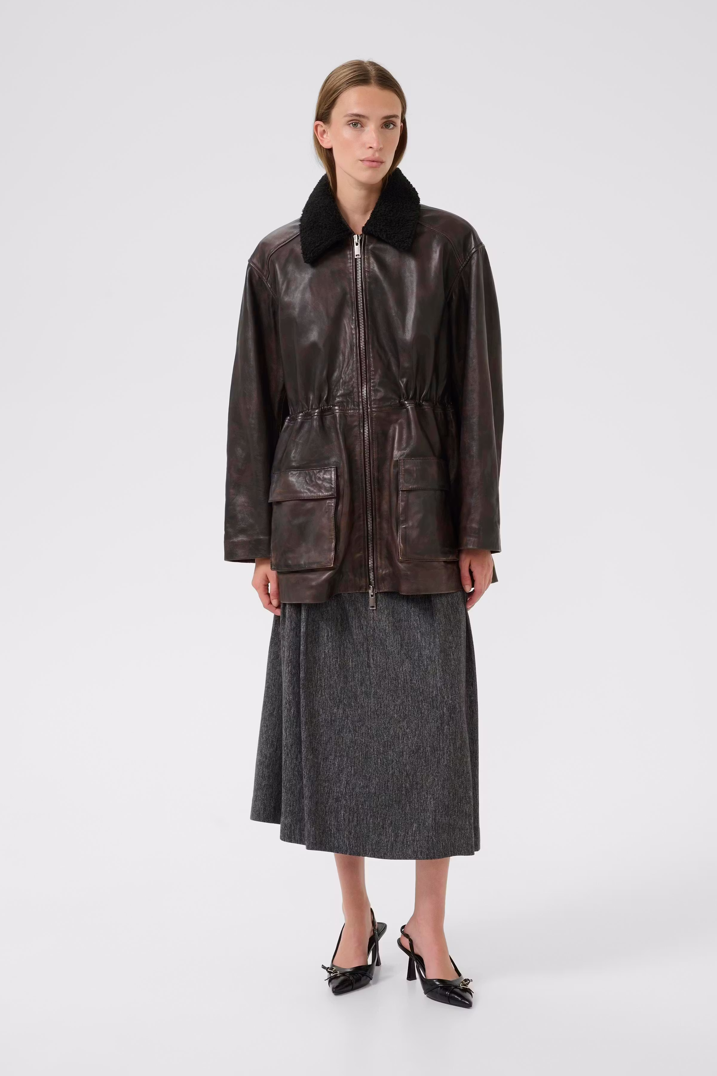 KBBrooklyn Leren jas LOOKBOOK FRONT 10105607-191015