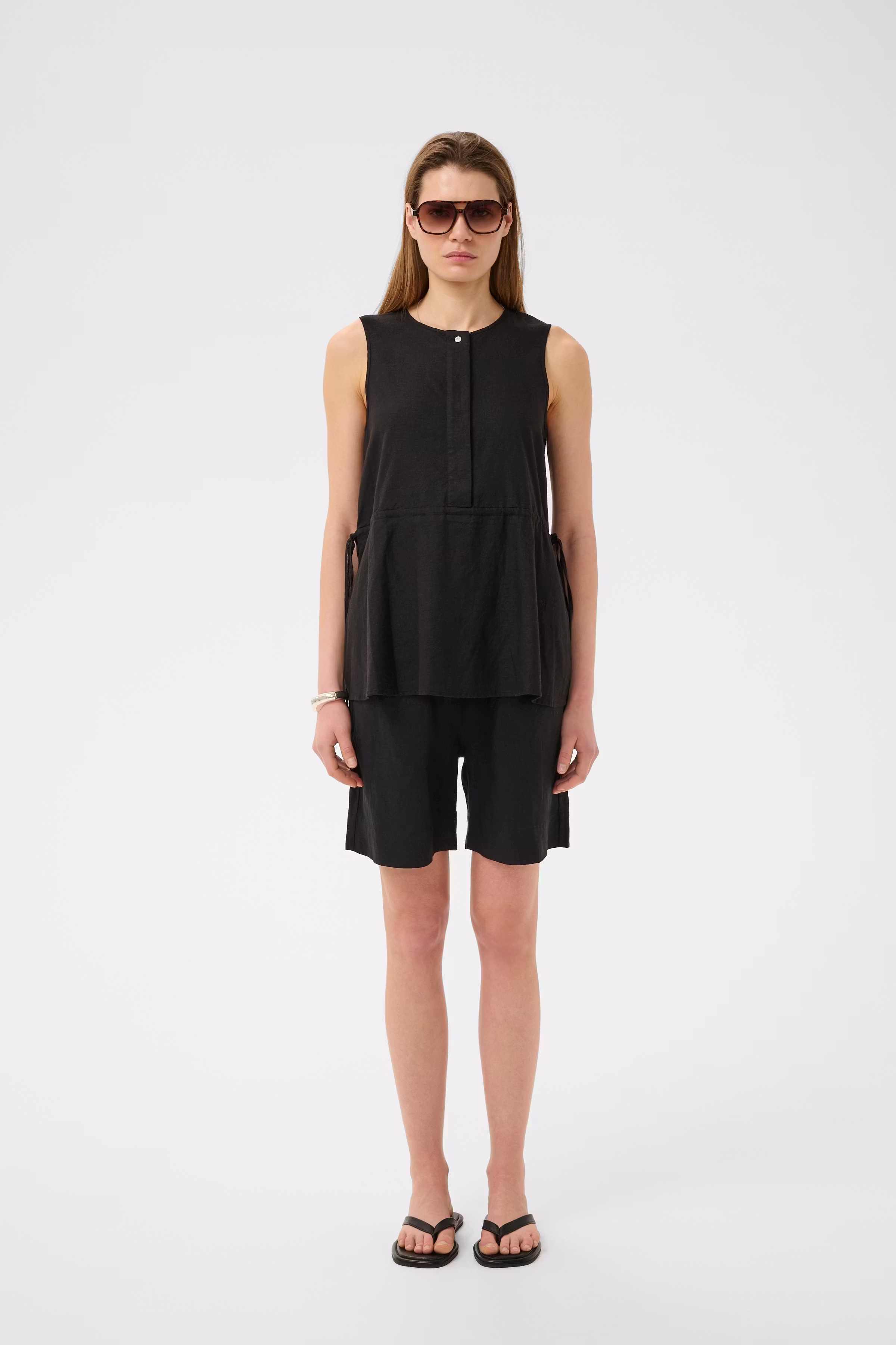 ROWANIW Hør Bluse LOOKBOOK FRONT 30112486-194008