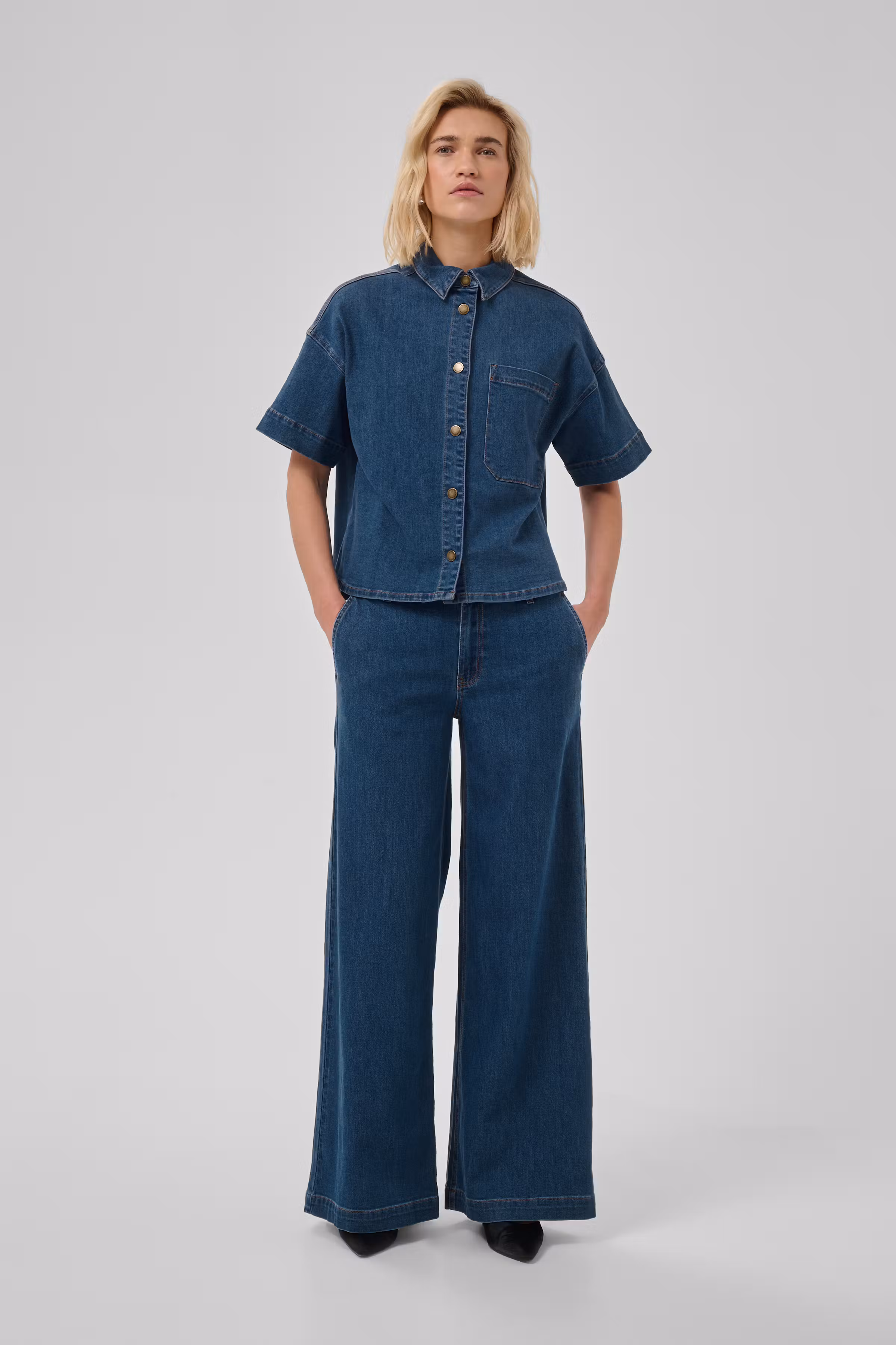 MWLinn Denim overhemd LOOKBOOK FRONT 10705461-109496