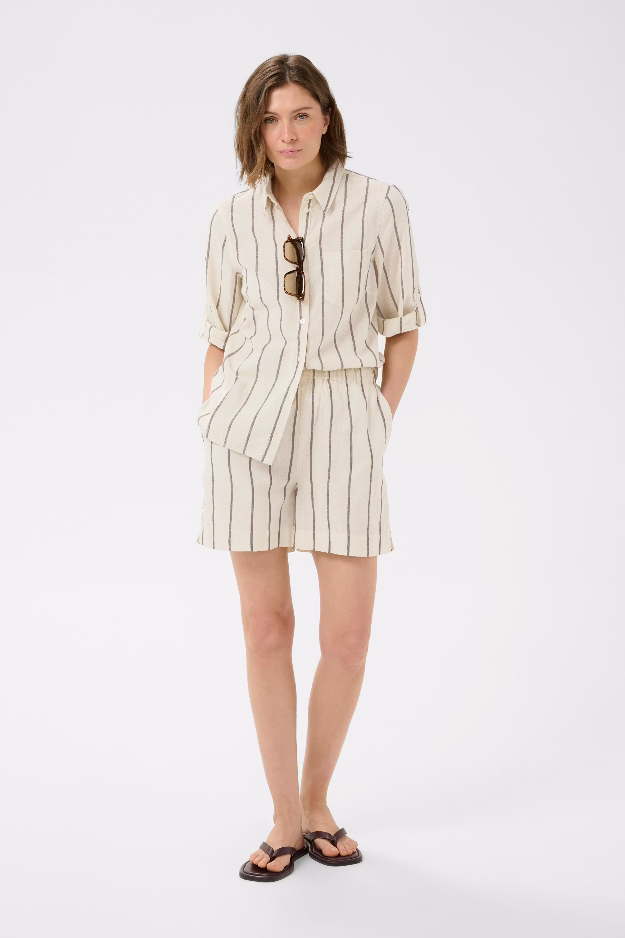 RiggePW Linne Shorts LOOKBOOK FRONT 30309618-303790