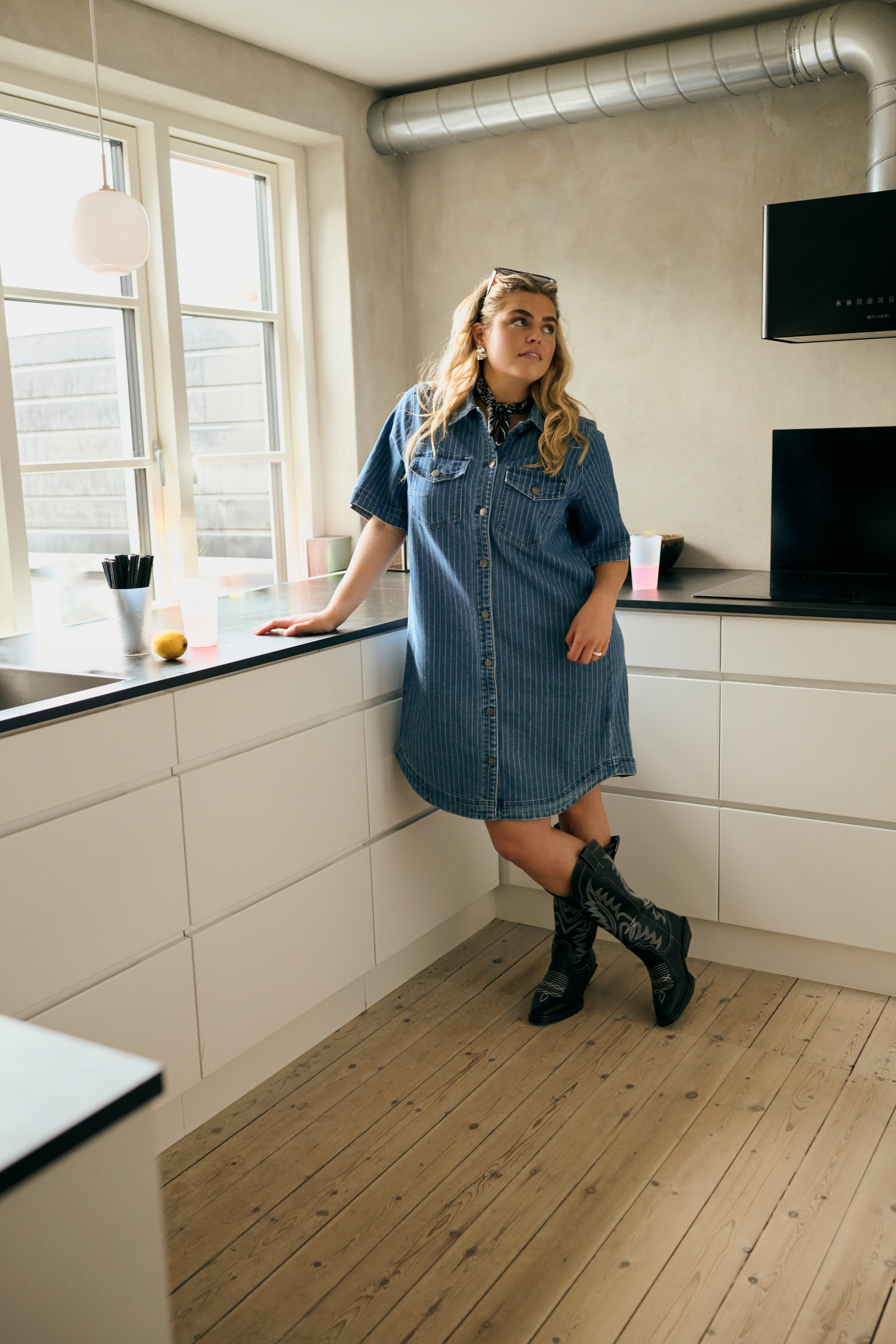 KCreeca Denim Dress LOCATION NONE 10583735-108347