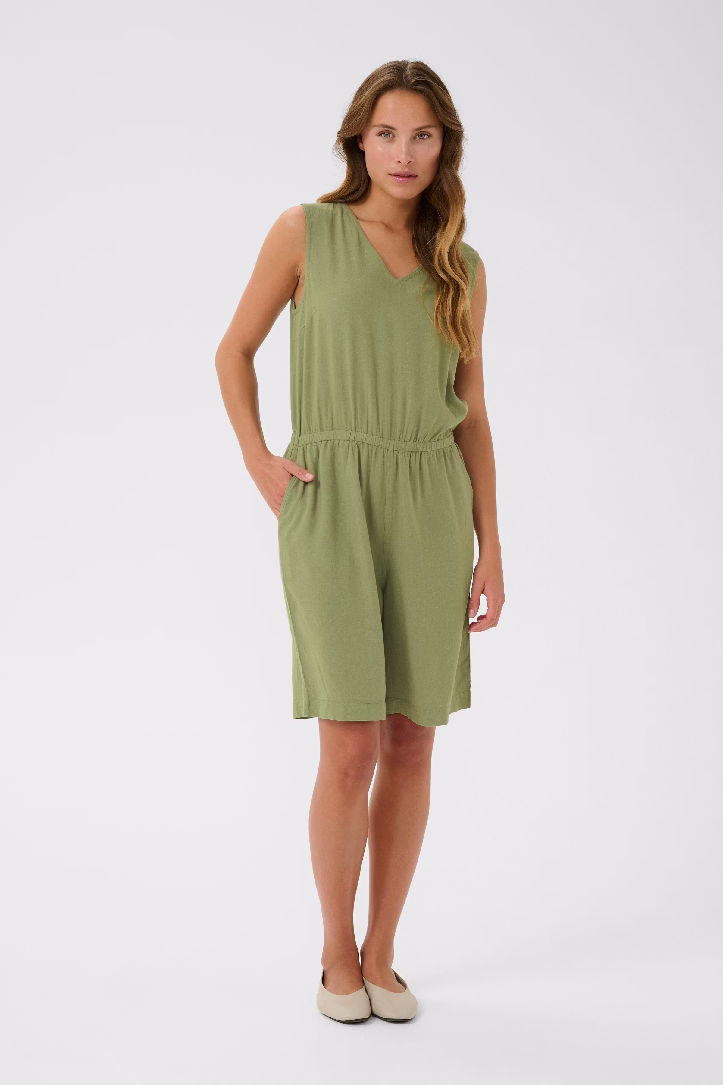 KAmilia Hør Jumpsuit LOOKBOOK FRONT 10510420-170115