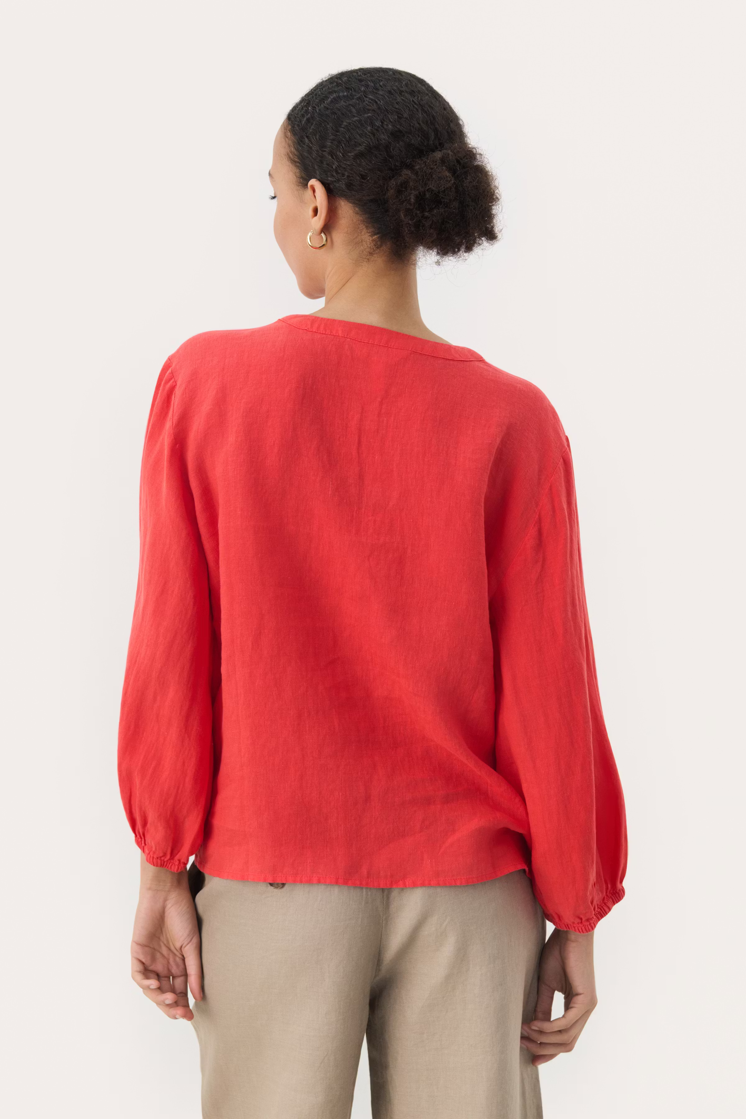 NyaraPW Leinen Bluse LOOKBOOK BACK 30309410-171663