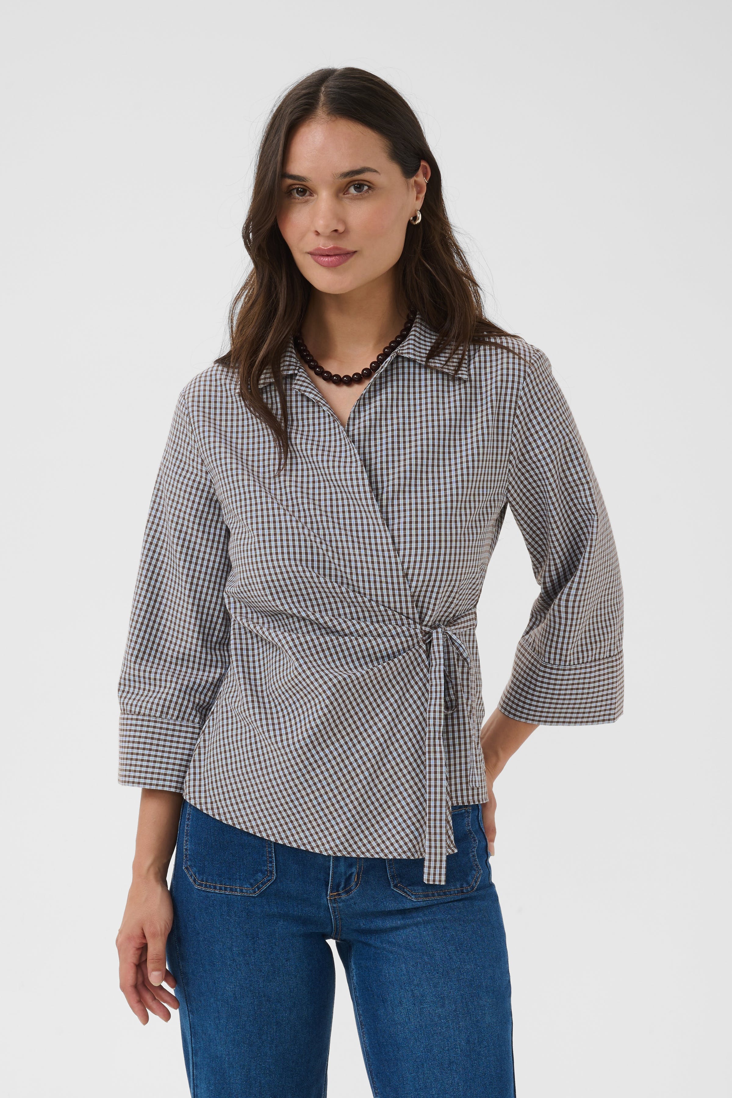 KAdinah Karierte Hemd LOOKBOOK FRONT 10513182-1000849