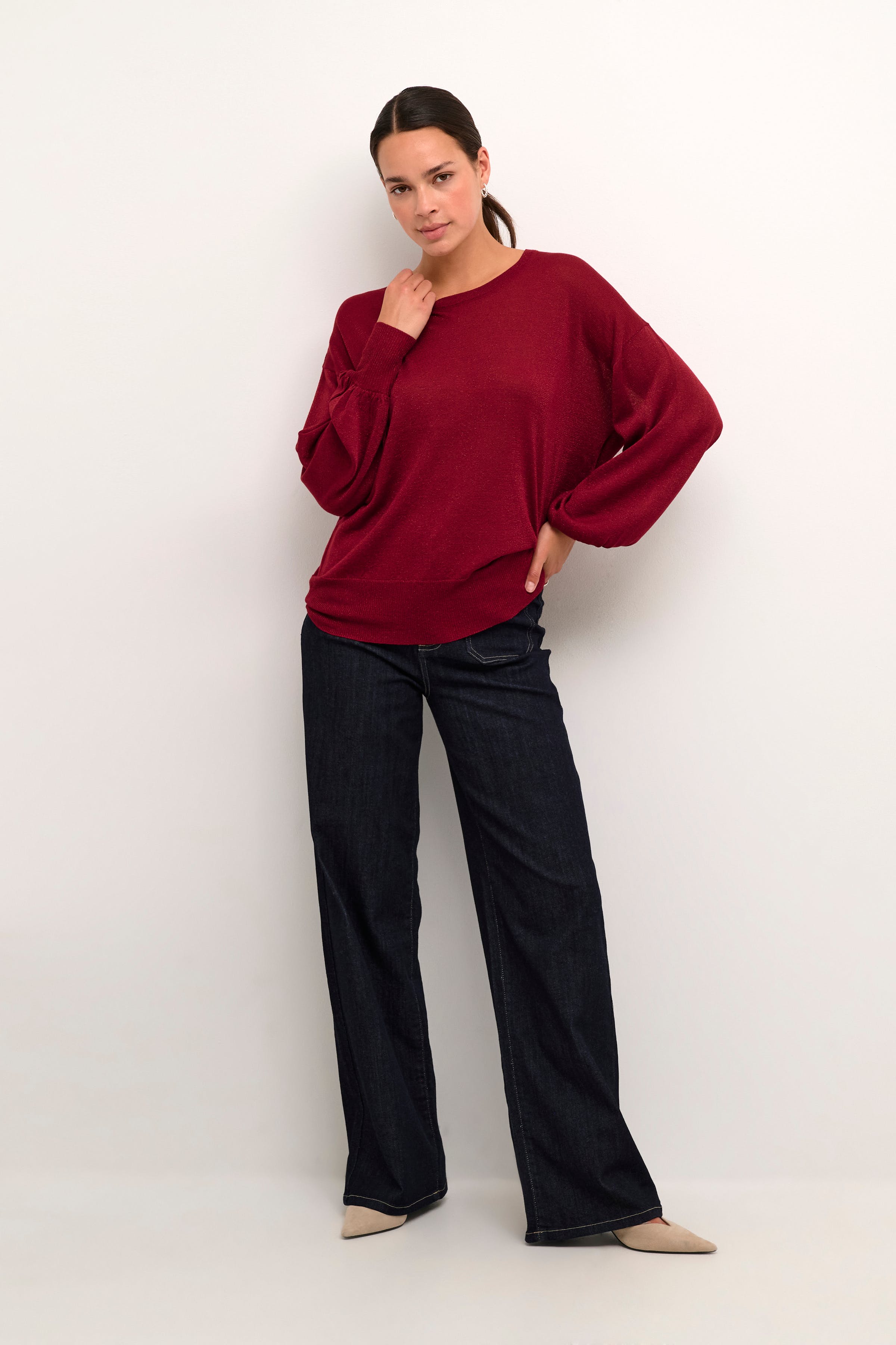 KAankra Glimmerstriktrøje LOOKBOOK FRONT 10552376-191940