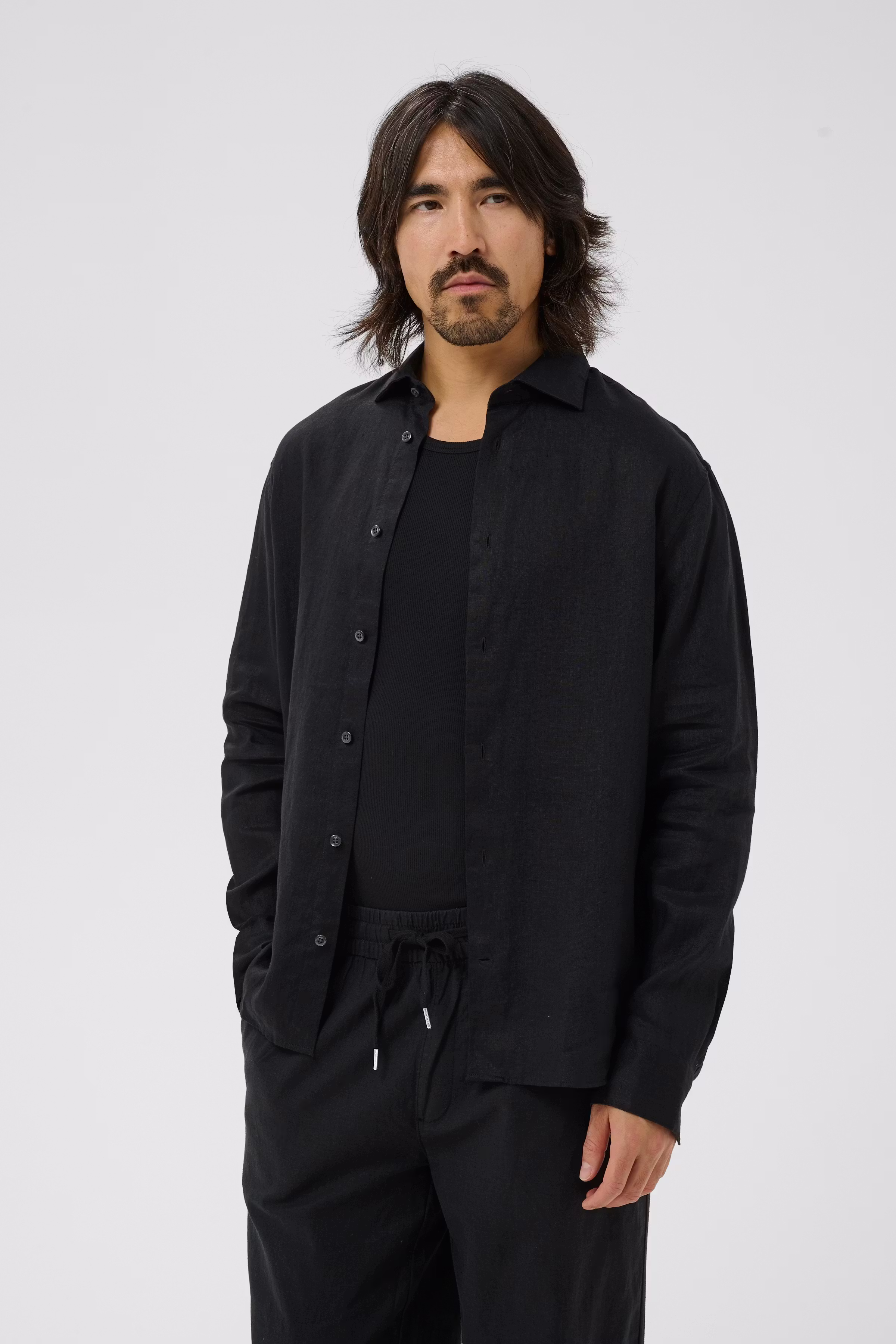 MAmarc linnen overhemd LOOKBOOK FRONT 30205841-300275