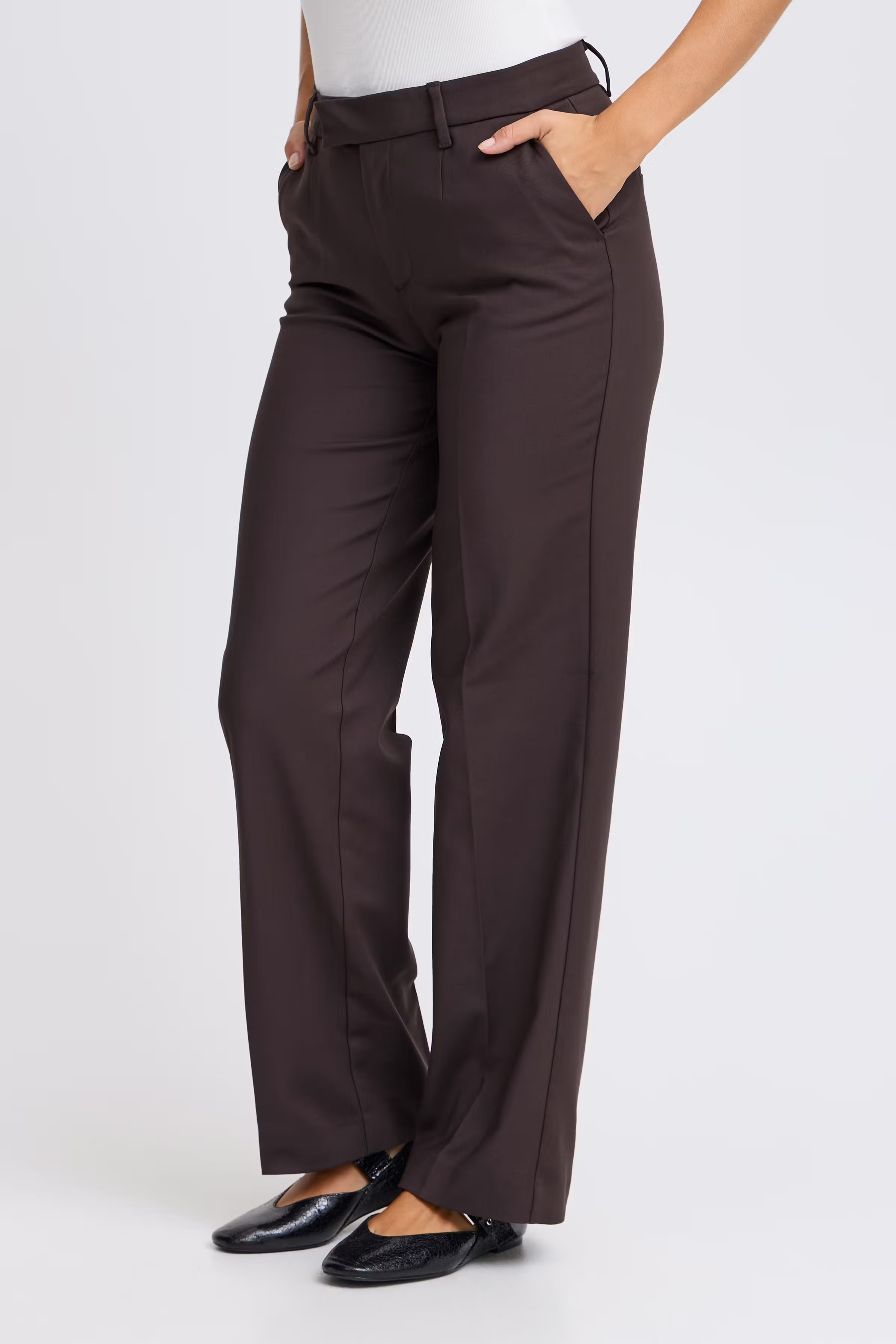 PZBINDY High Waist Wide Leg Bukser LOOKBOOK FRONT 50206519-191103