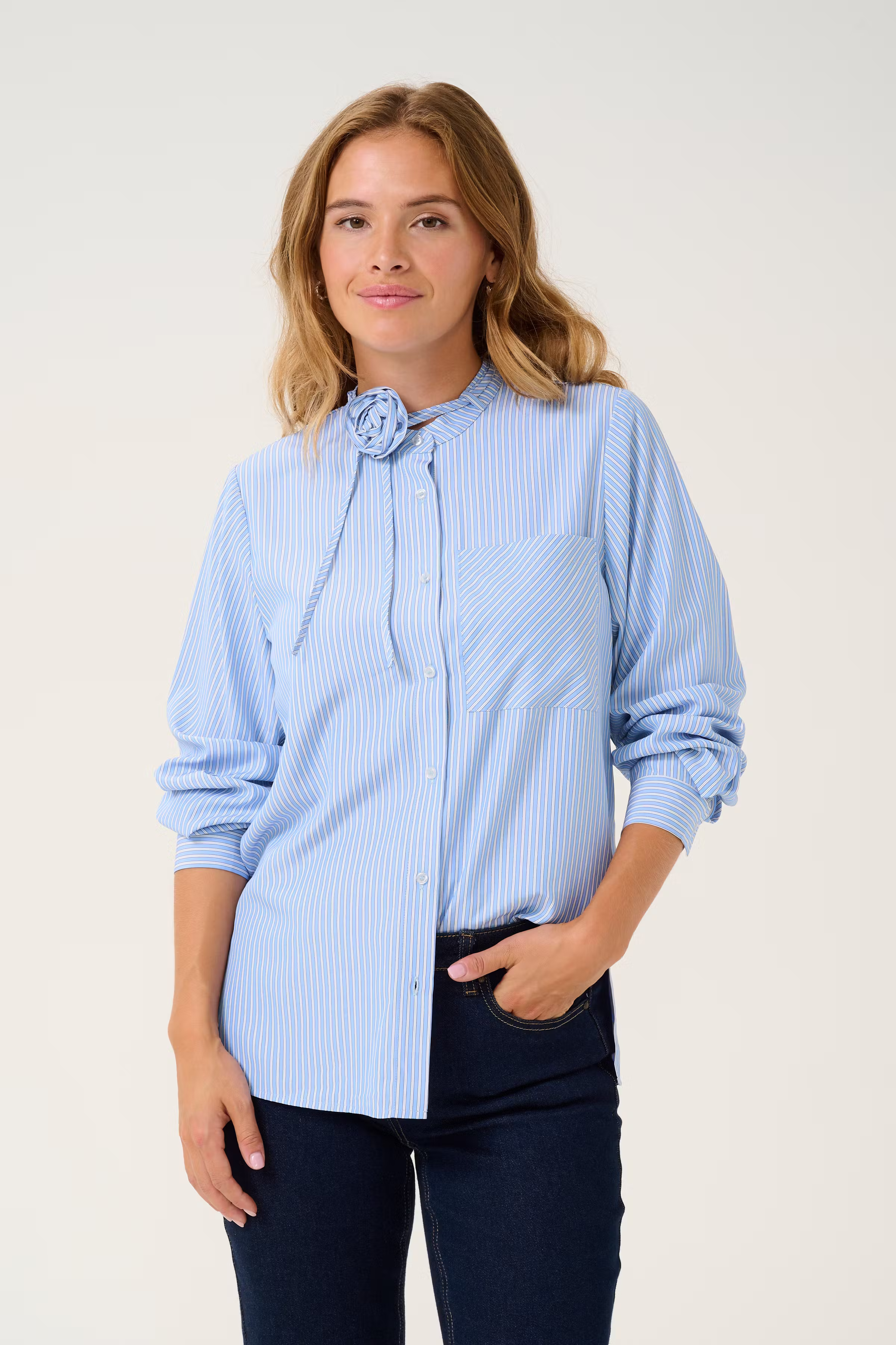 CUjude Overhemd met roos LOOKBOOK FRONT 50111459-107055