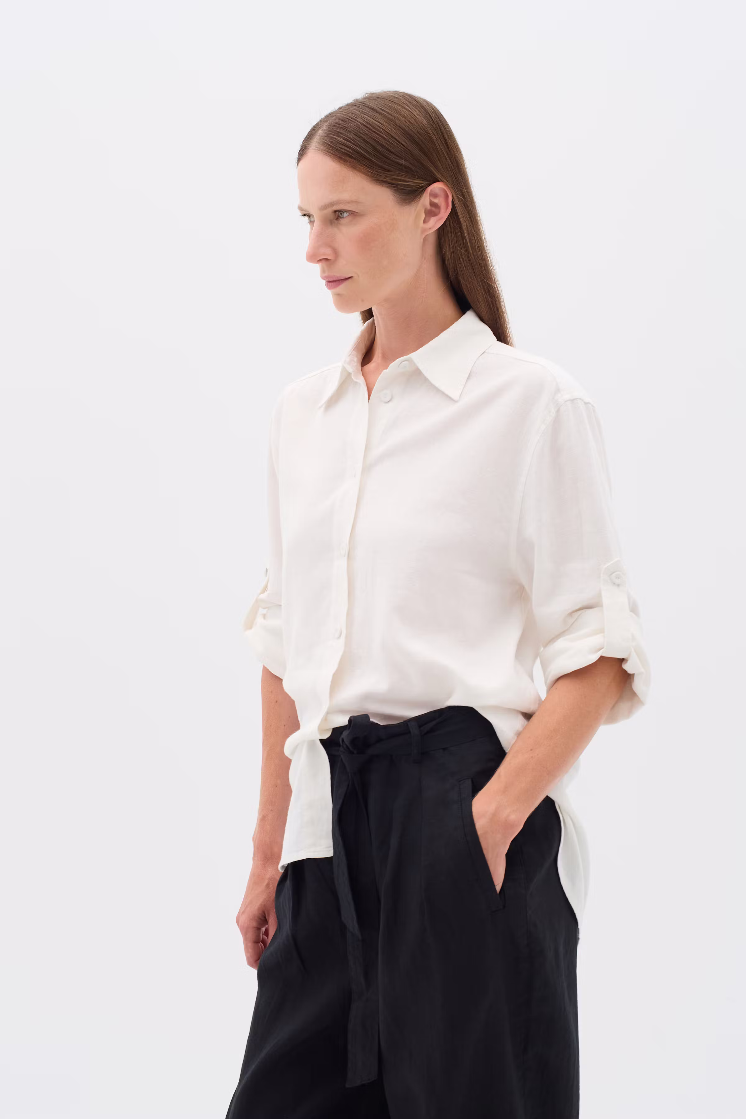 RimoneIW Hør Skjorte LOOKBOOK FRONT 30110367-300001