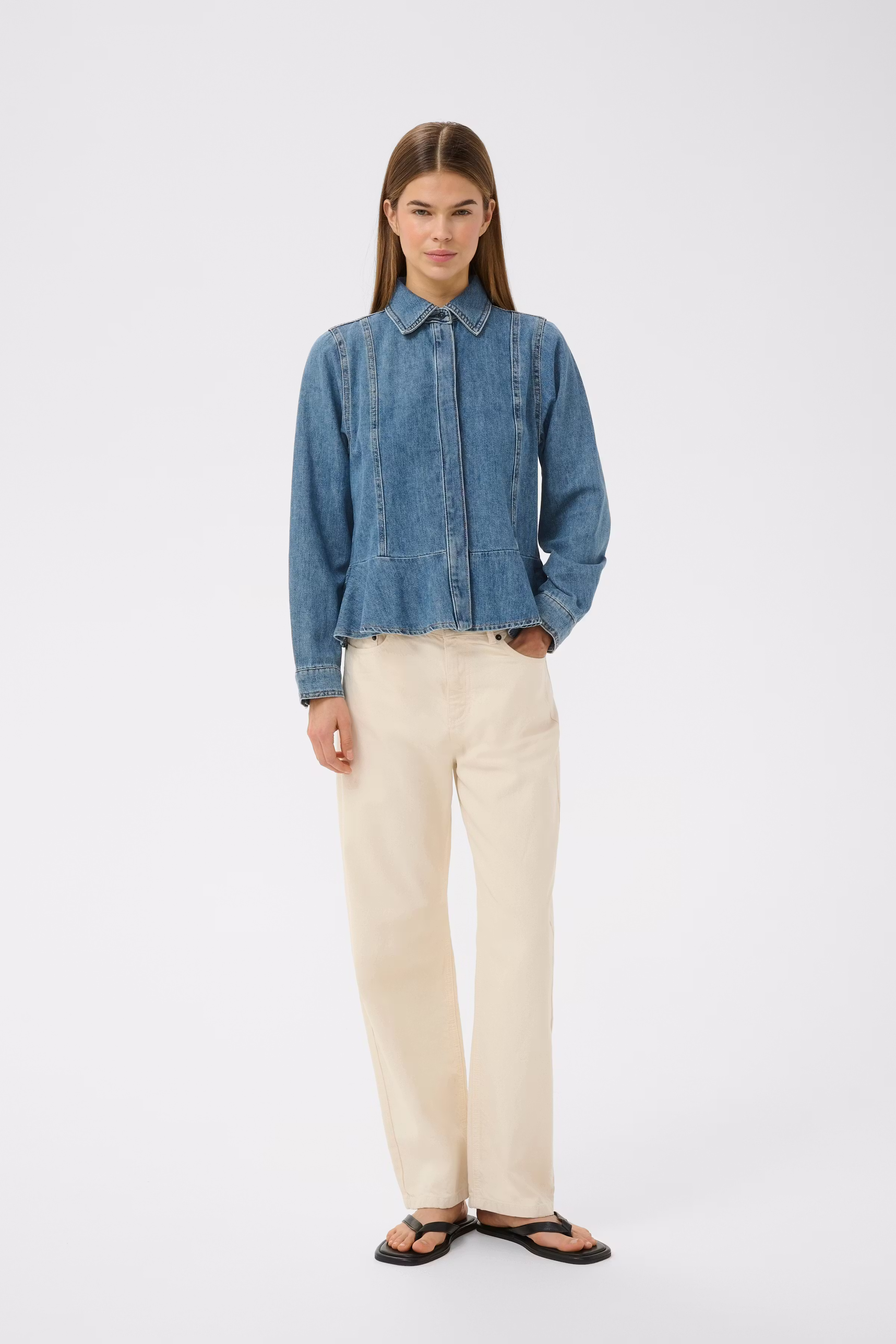 SophinaIW Denim Shirt LOOKBOOK DETAIL 30110166-900006619