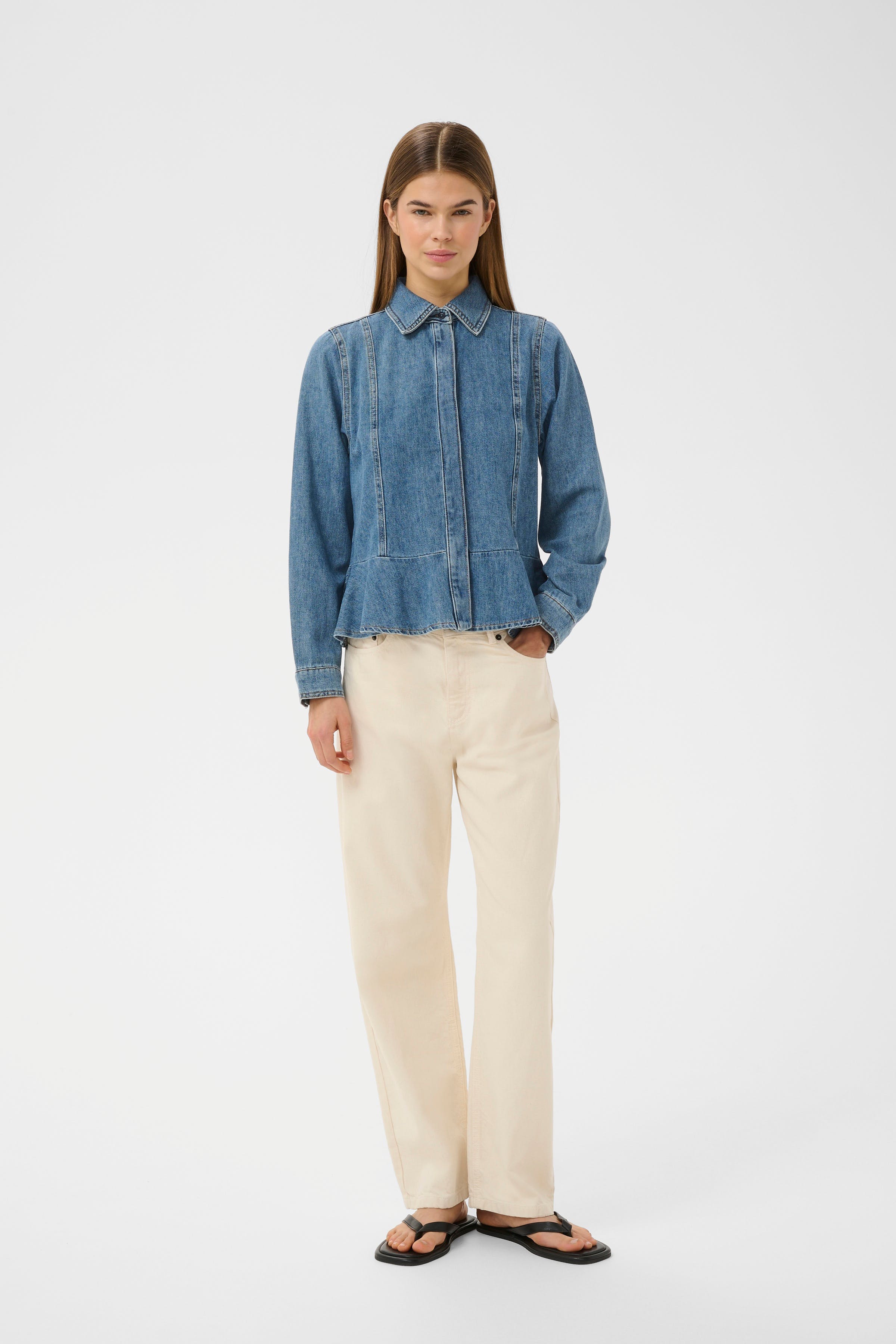 SophinaIW Denim Shirt LOOKBOOK DETAIL 30110166-900006619