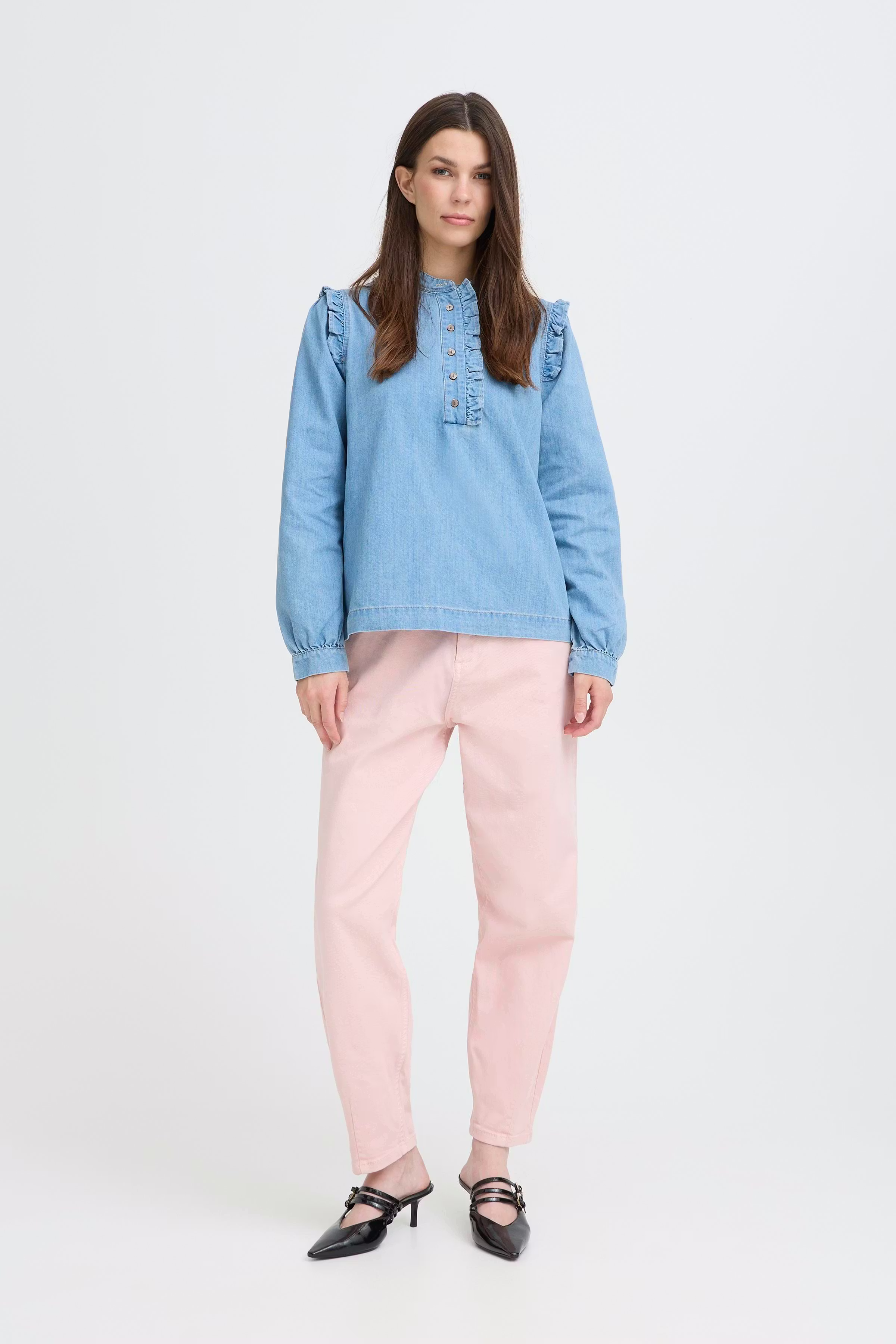 PZMALIA Skjorte LOOKBOOK FRONT 50210276-200008