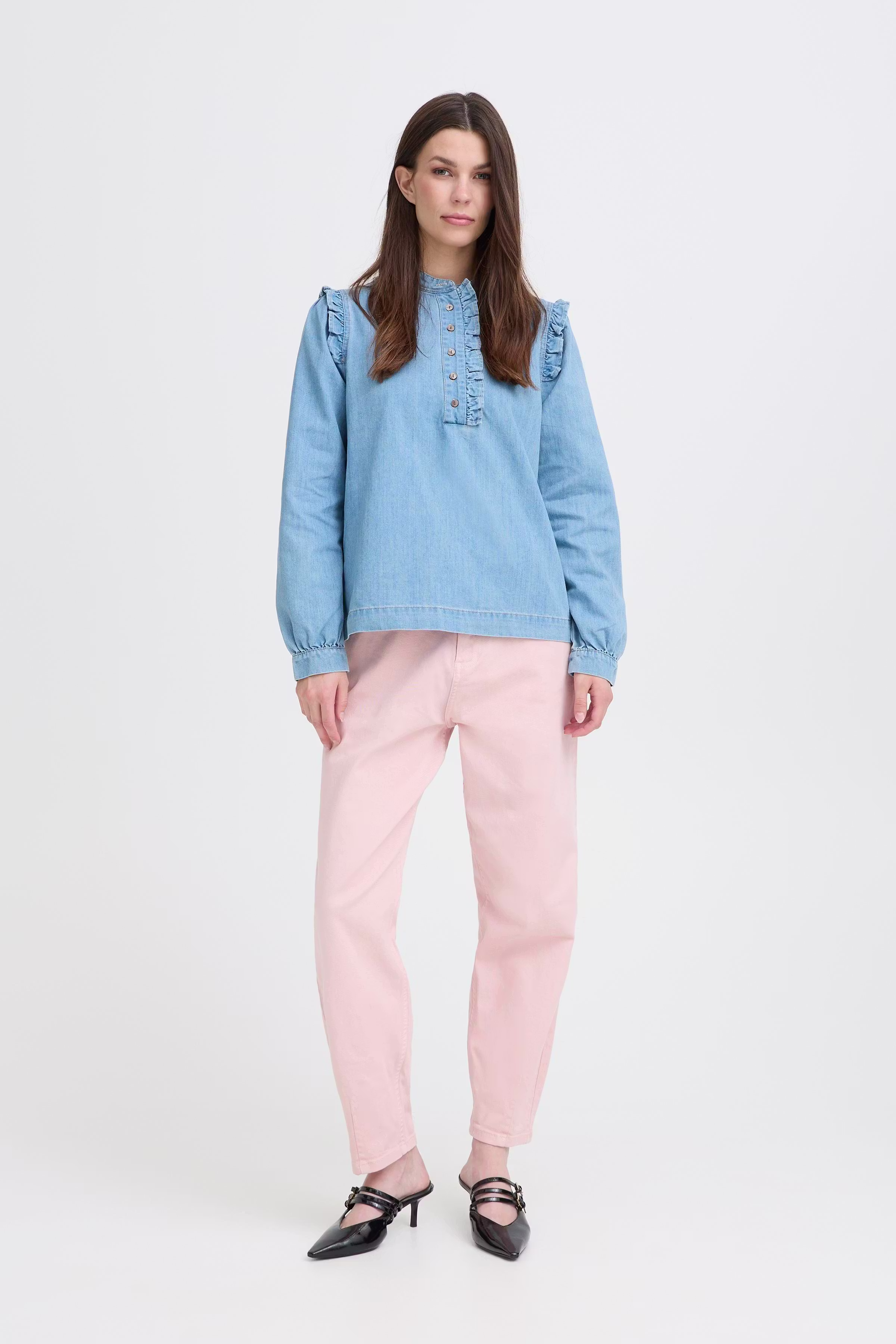 PZMALIA Skjorte LOOKBOOK FRONT 50210276-200008