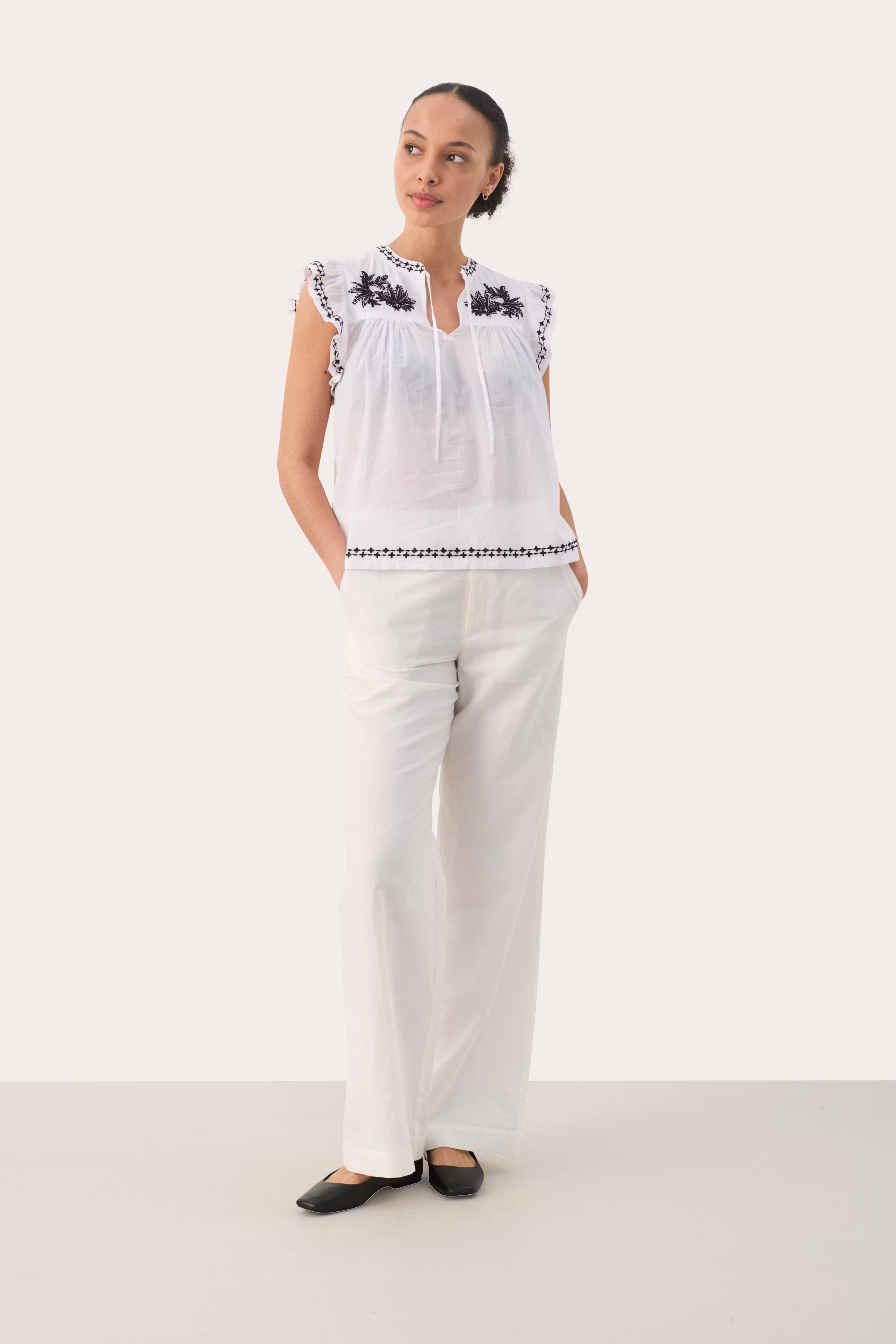 GundborgPW Rüschentop LOOKBOOK FRONT 30308751-303025