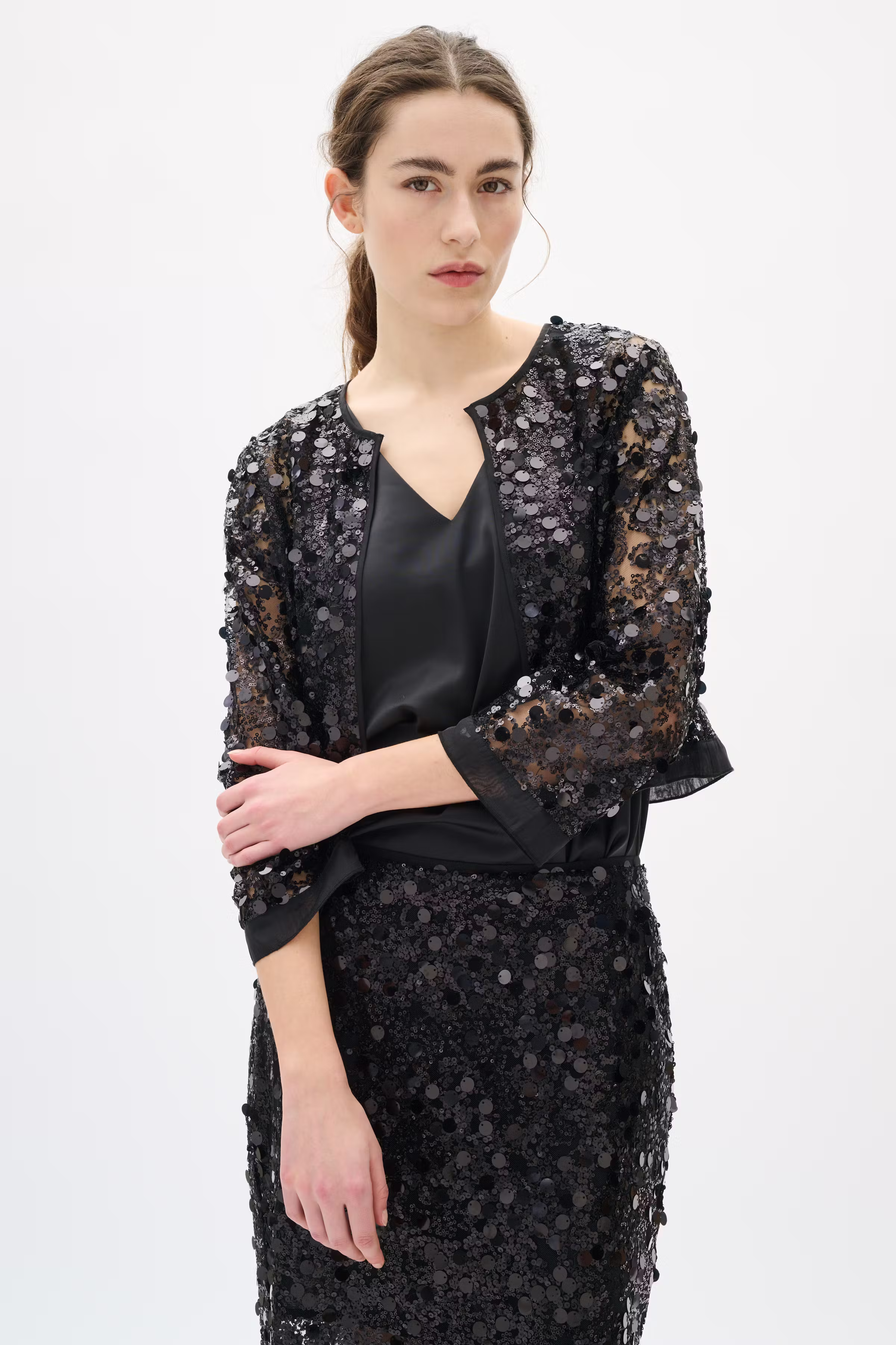 DAVINAIW Casual paljett jakke LOOKBOOK FRONT 30112031-194008