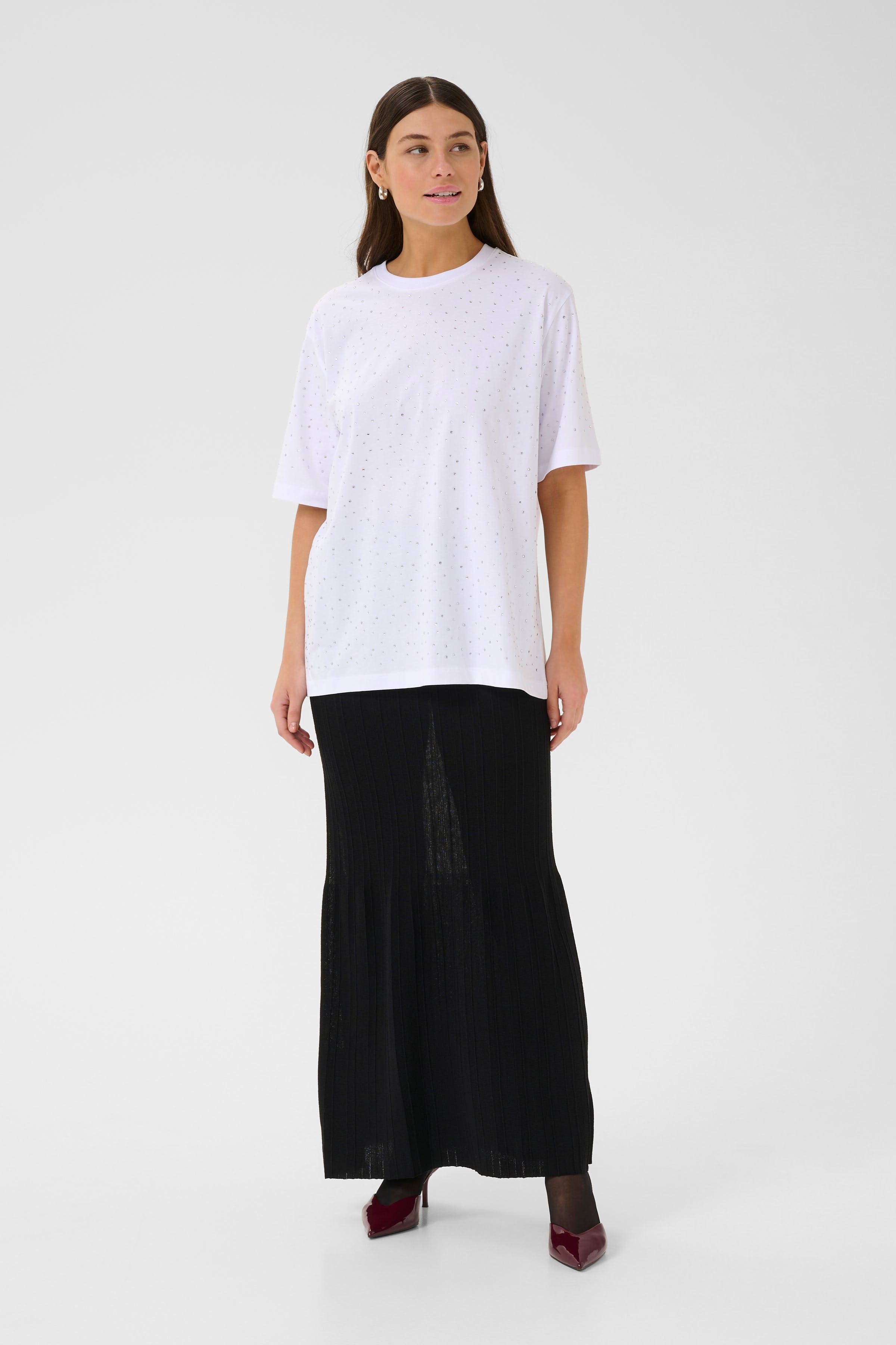 CUlondon T-shirt mit Strass LOOKBOOK FRONT 50112553-500069