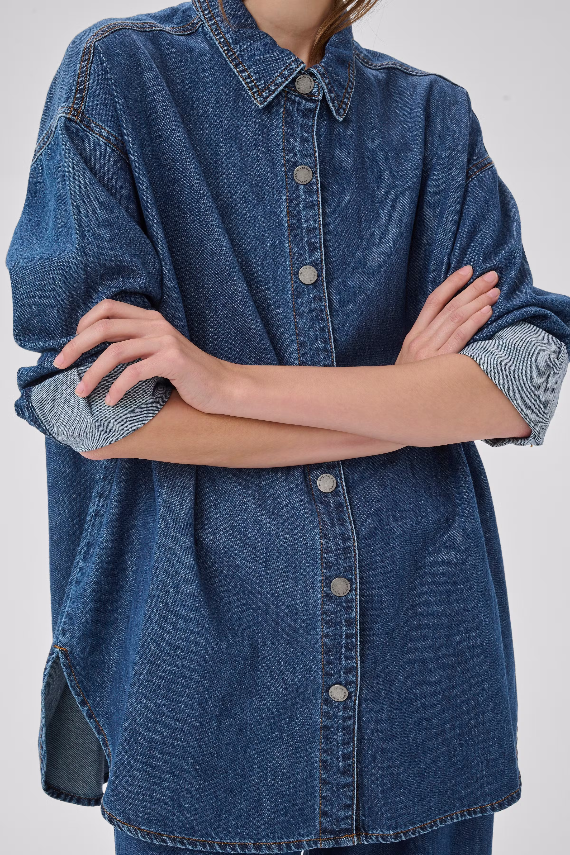 HilmaMW Denim overhemd LOOKBOOK DETAIL 10705096-100053